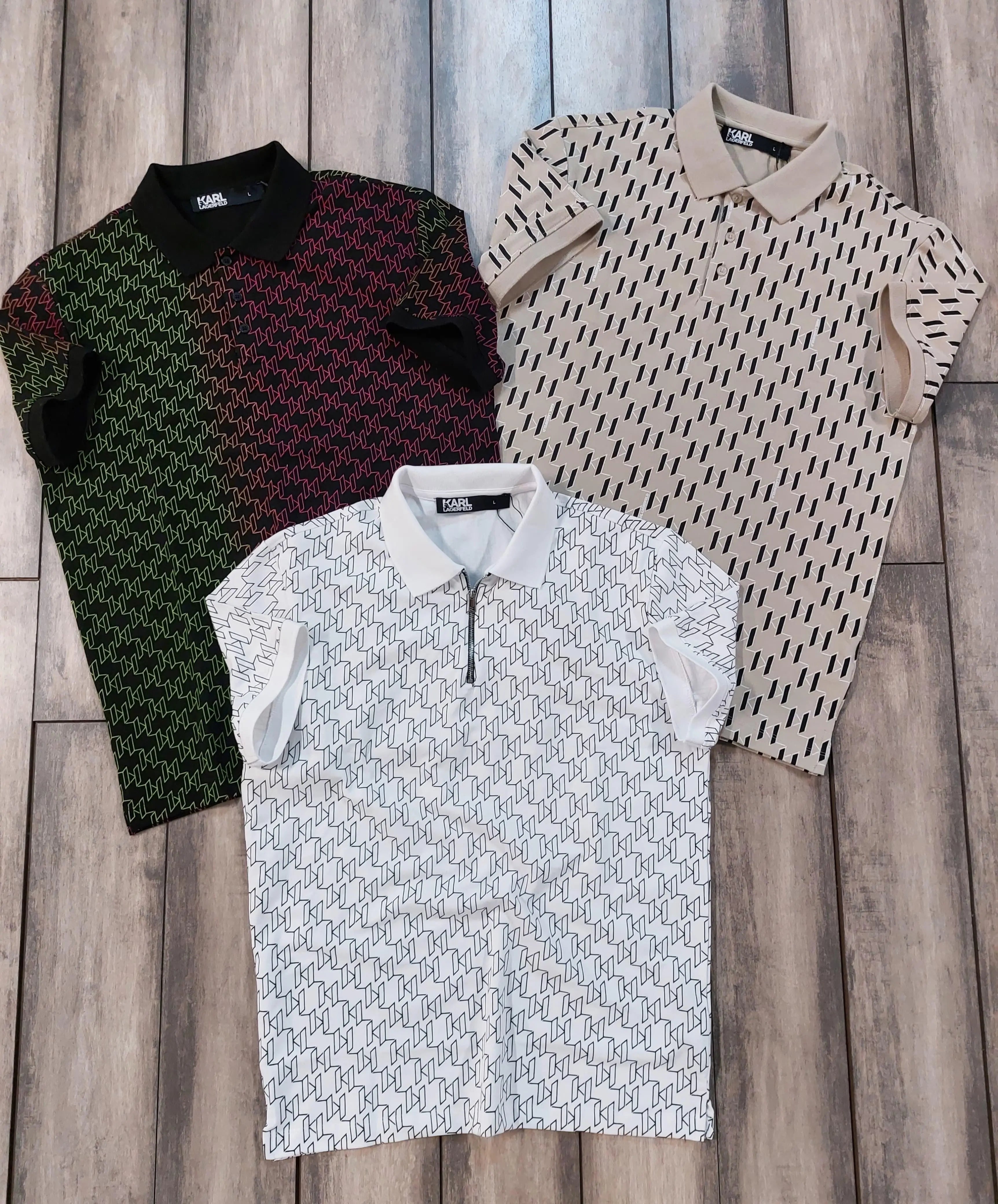 Karl Lagerfled Beige Imported Polo T-Shirt