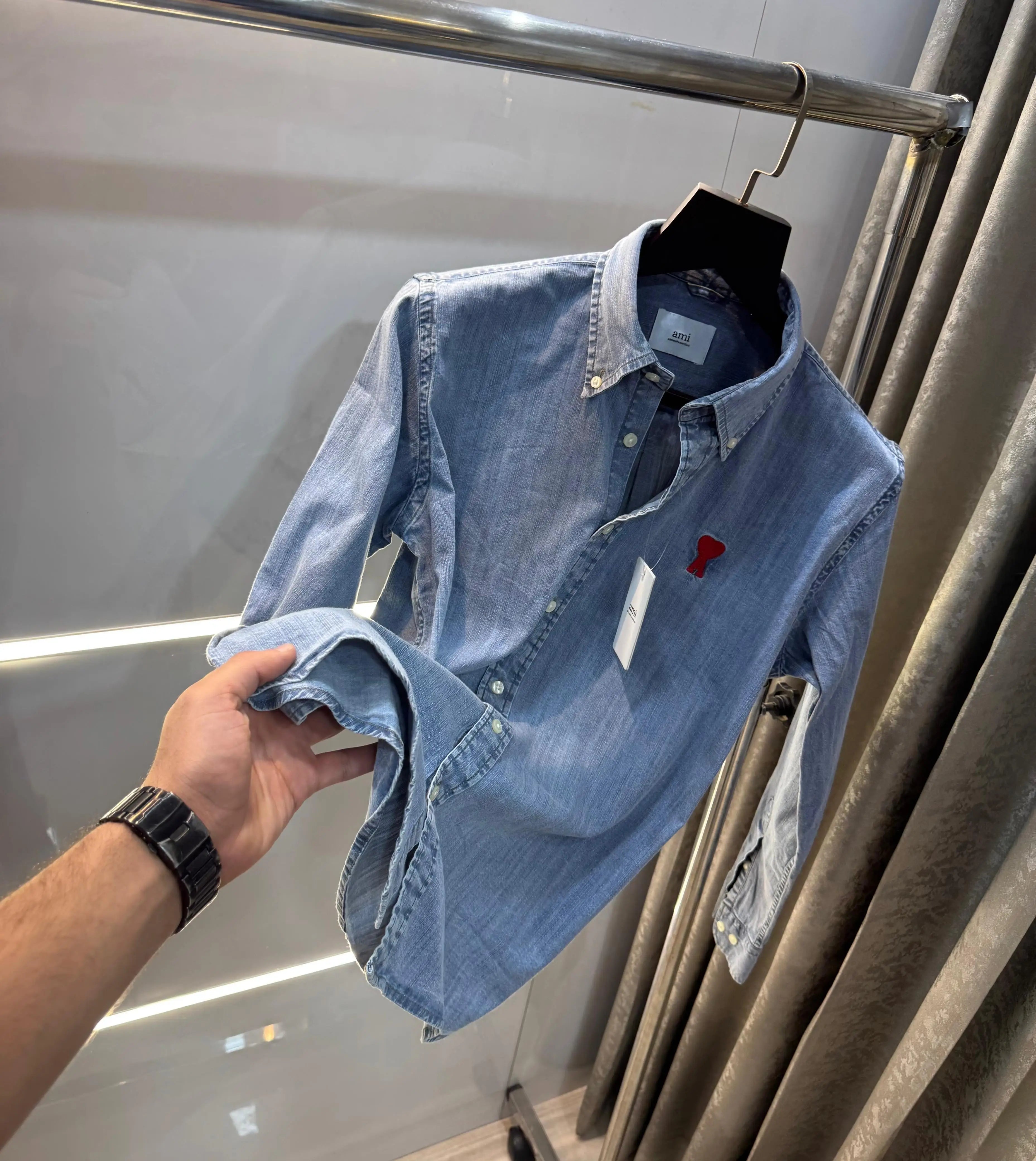 Ami Paris Sky Blue Imported Premium Shirt Main image