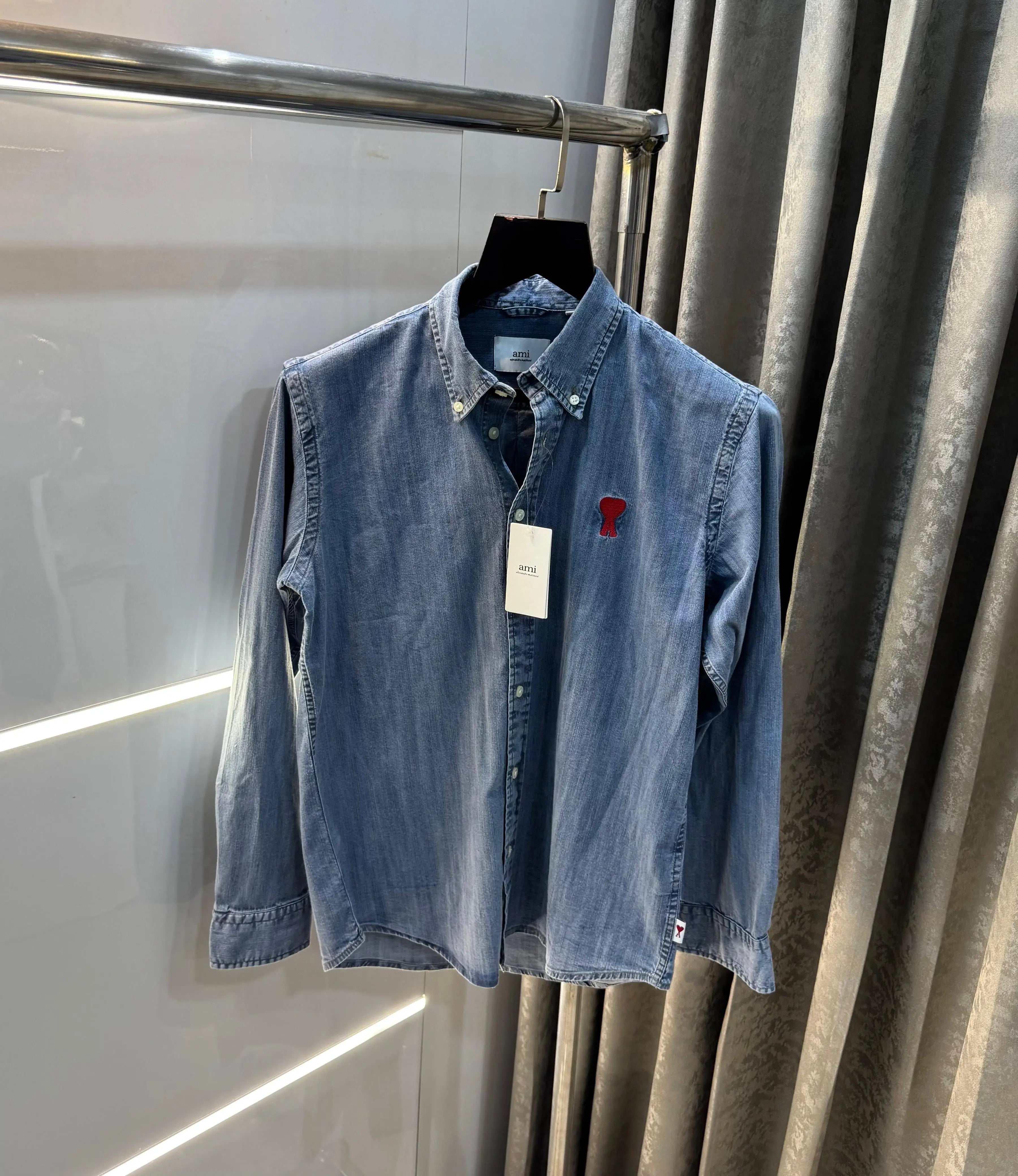 Ami Paris Mid Blue Imported Premium Shirt Secondary image