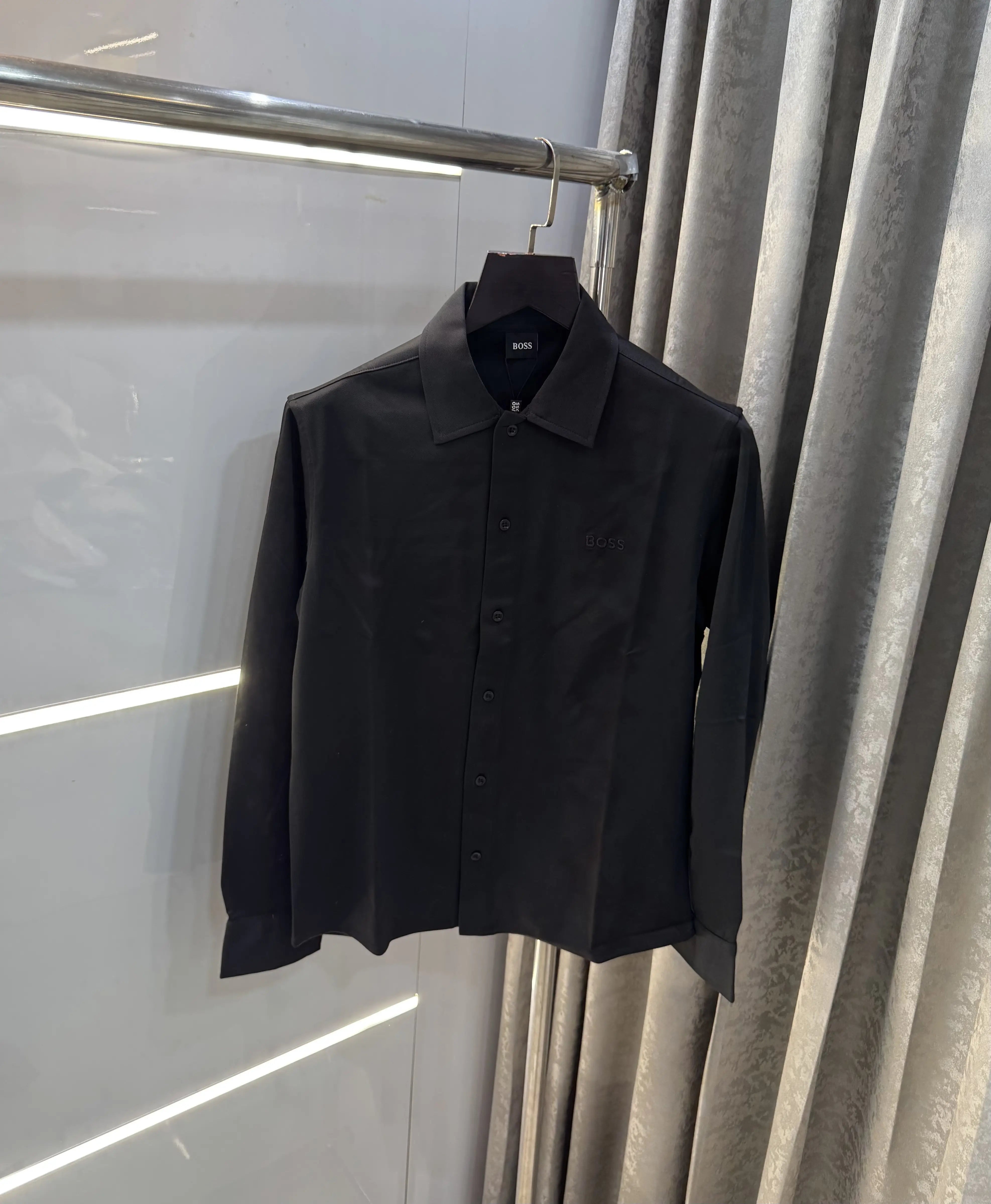 Hugo  Boss Black Embroidery Logo Imported Lycra Shirt Main image