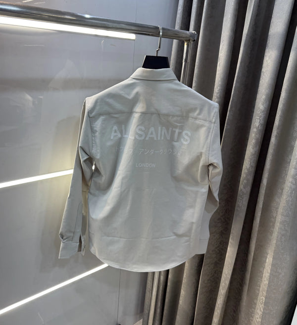 All Saints Cream Imported Cargo Shirt