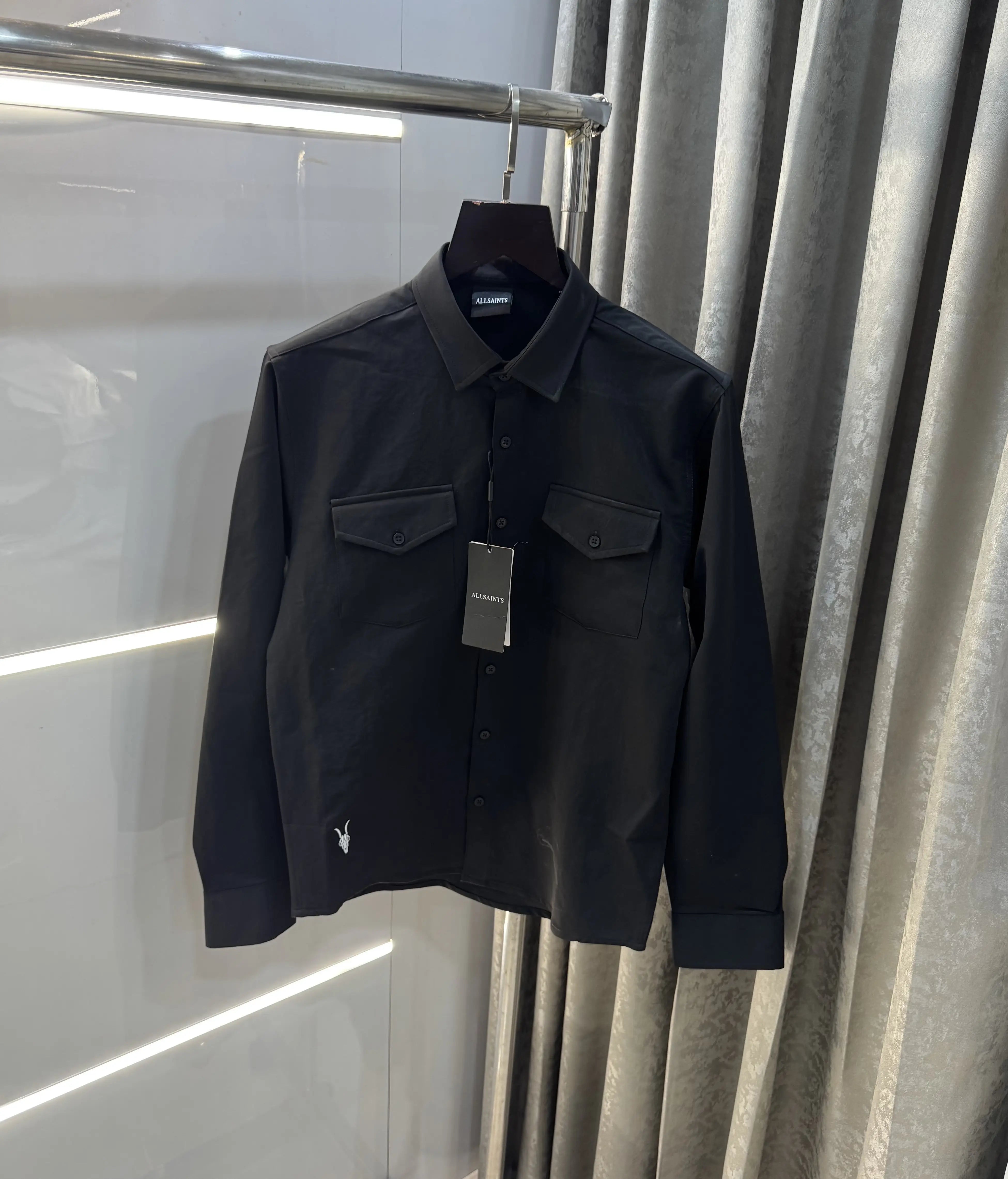 All Saints Black Imported Cargo Shirt Secondary image