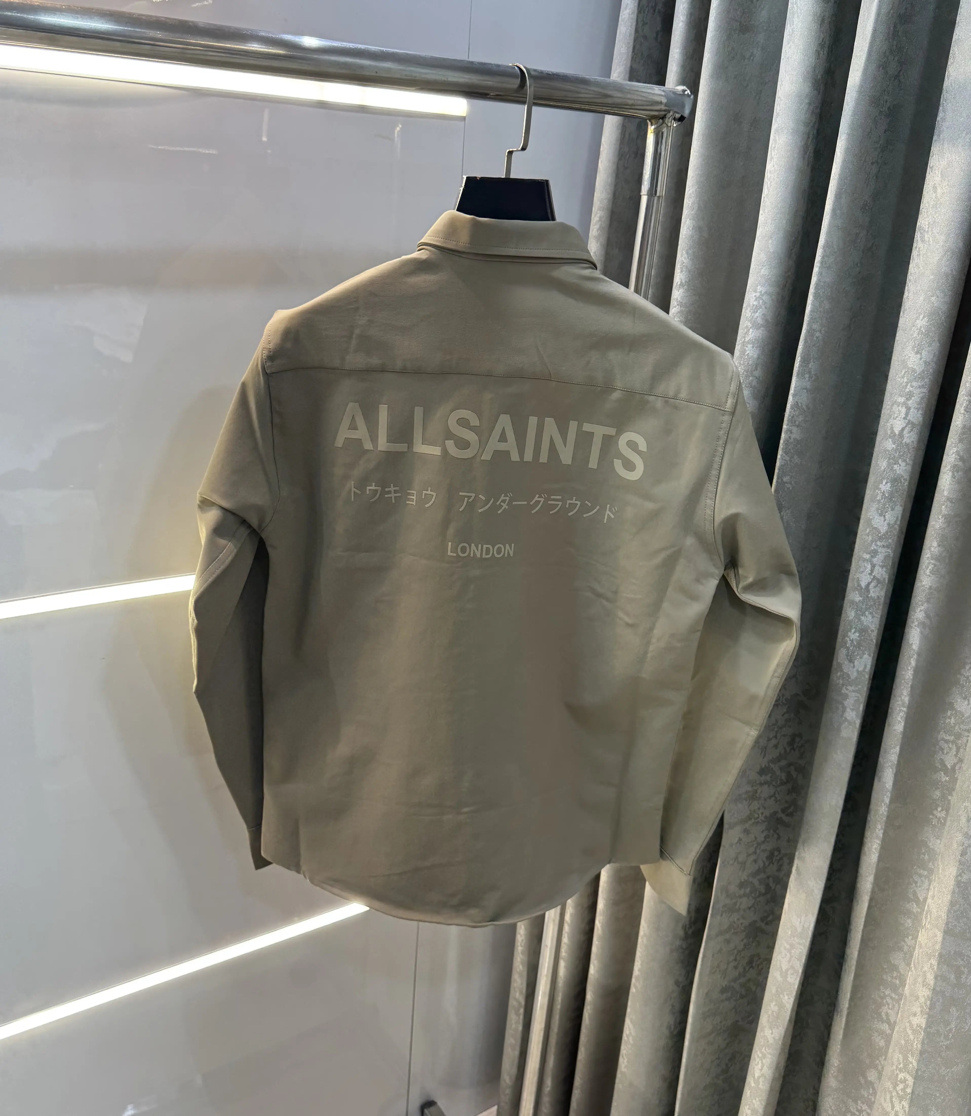 All Saints Olive Green Imported Cargo Shirt Main image
