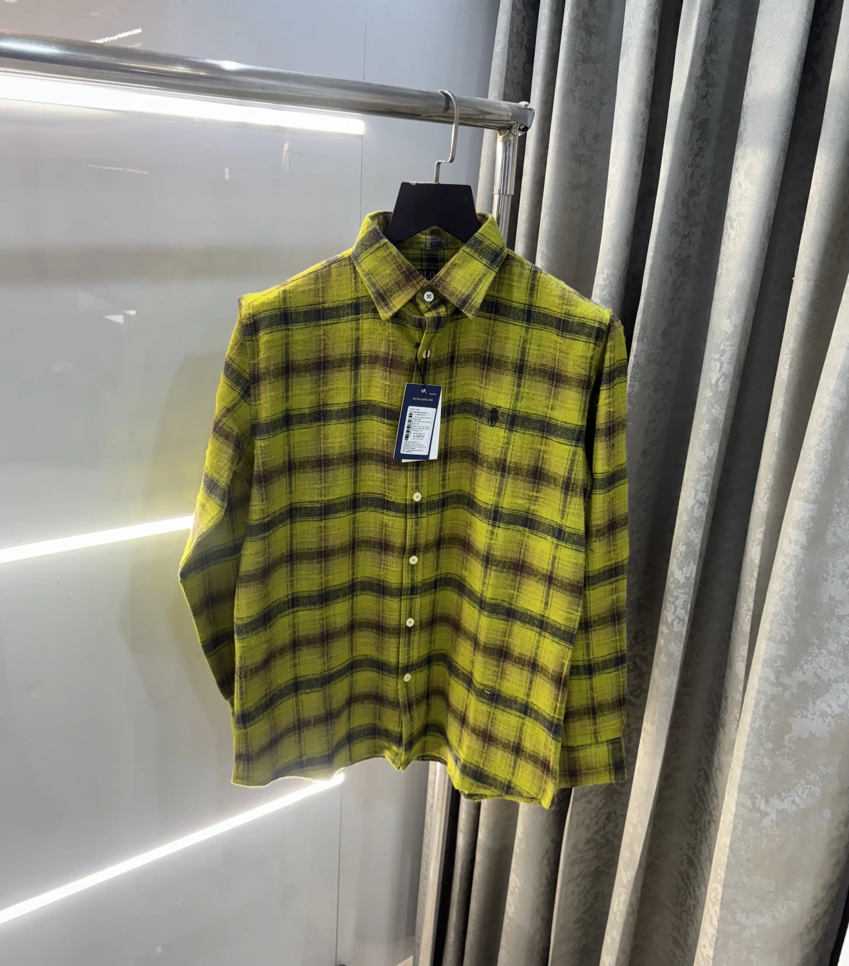 Ralph  Lauren Green Brushing Checks Premium Shirt Secondary image