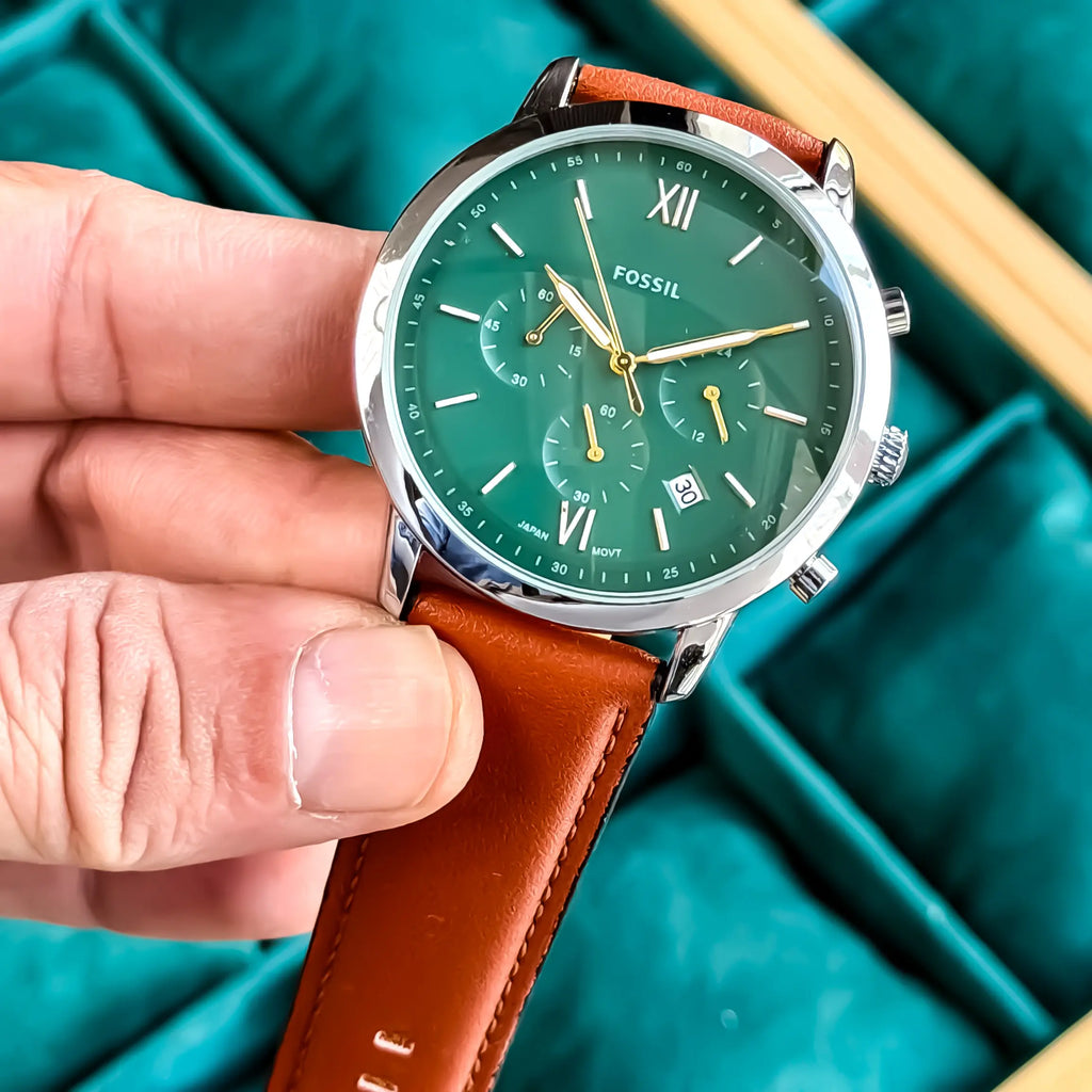 FOSSIL_CRONOGRAPH_SILVER-GREEN