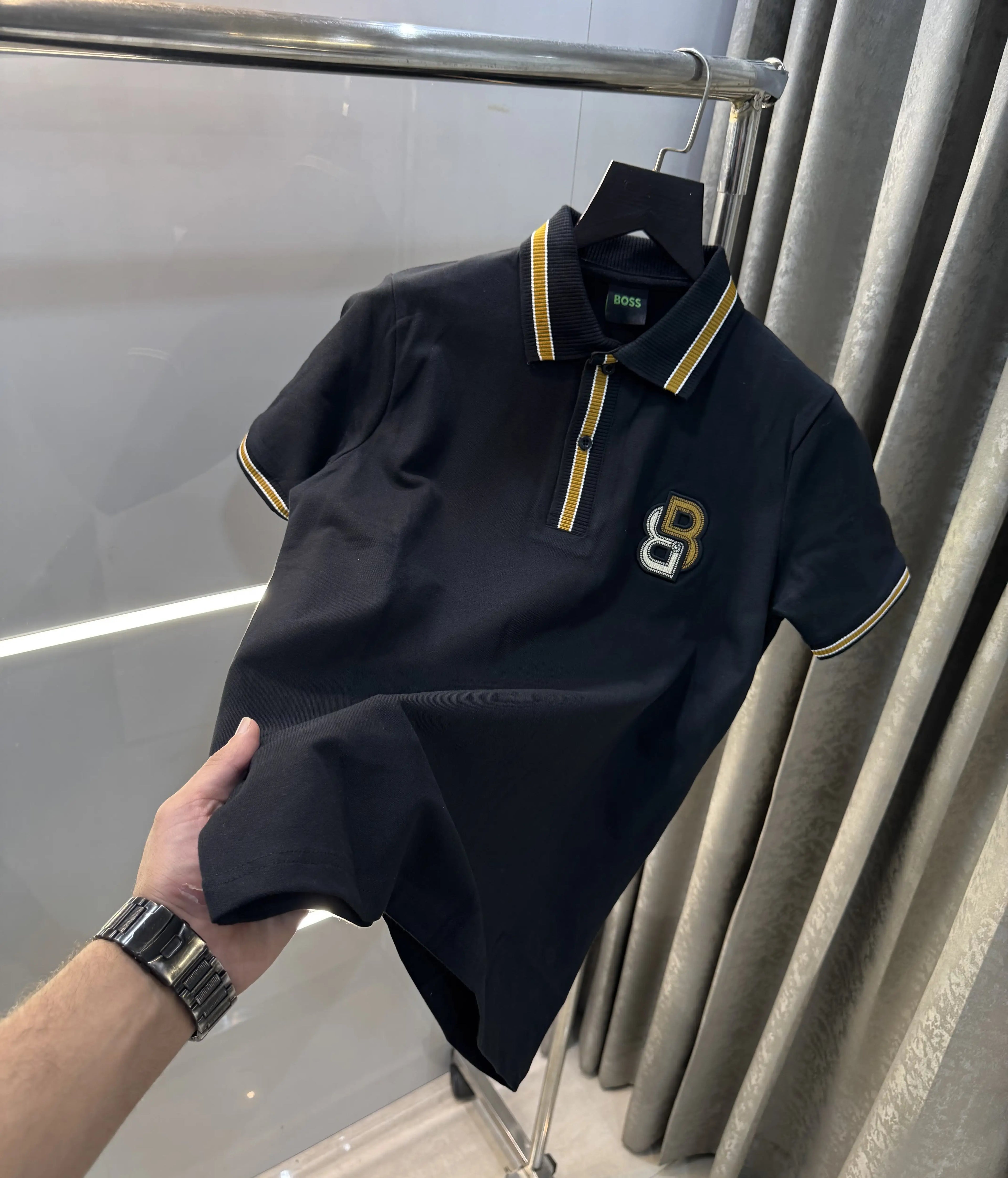 Hug o  Boss Black Logo Work Premium Polo T-Shirt