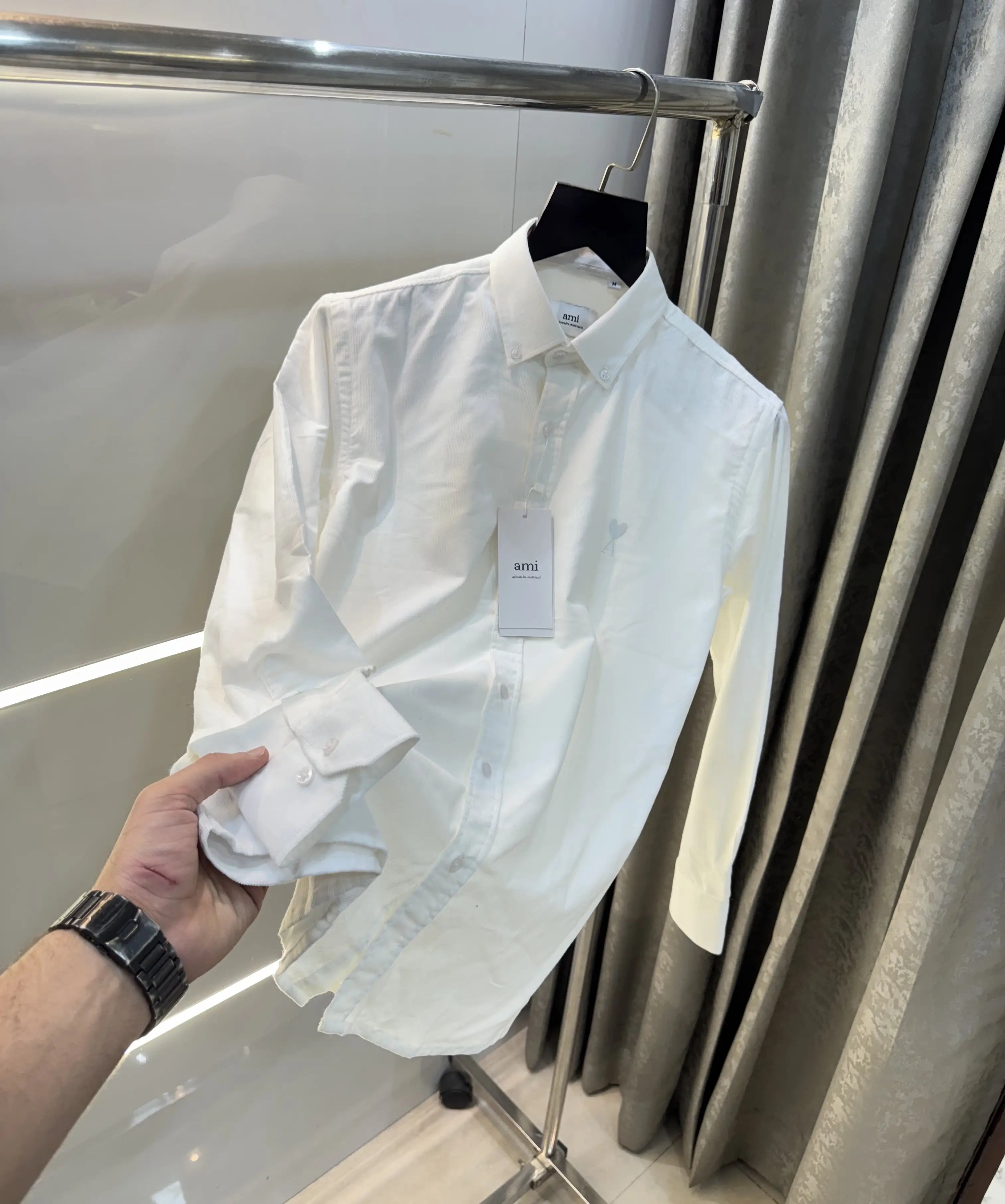 Ami Paris White Embroidry Logo Premium Shirt Secondary image