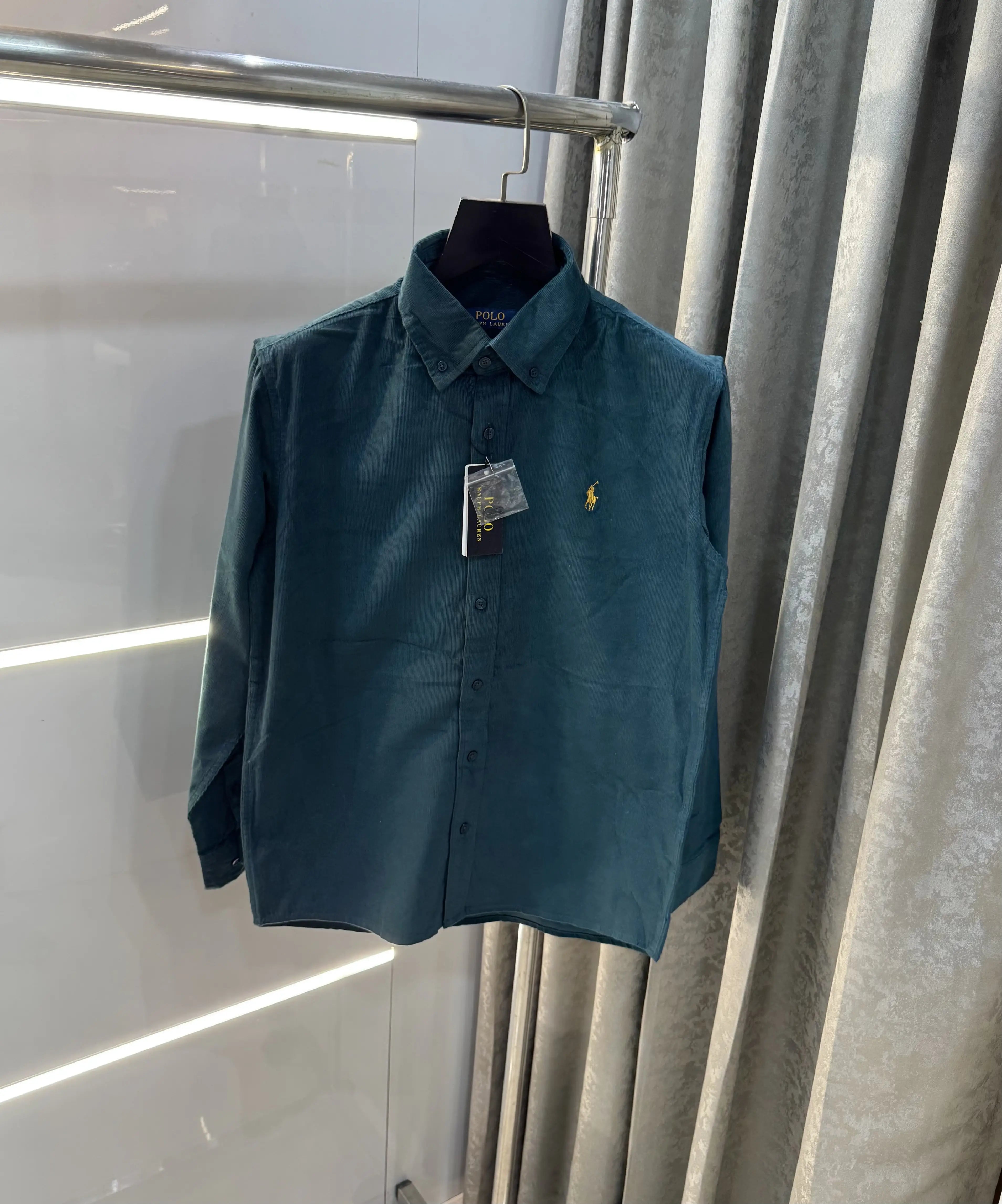 Ralph  Lauren Bottle Green Embroidry Logo Premium Shirt Secondary image
