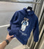 Ralph  Lauren Navy Blue Teddy Edition Embroidery Logo Imported Hoodie