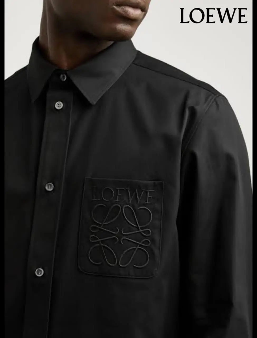 loewe Black Embroidry Logo Premium Shirt Main image