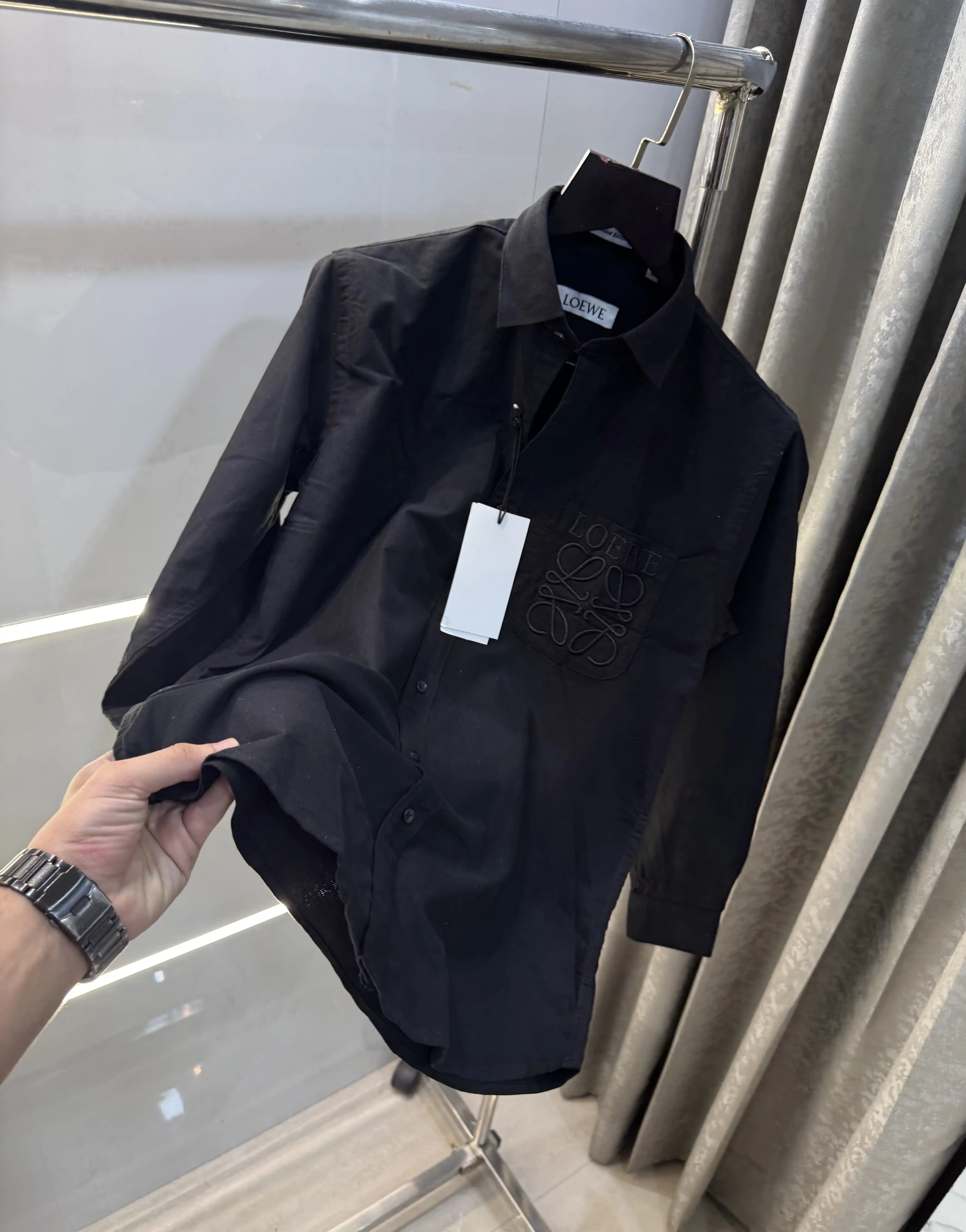 loewe Black Embroidry Logo Premium Shirt Secondary image