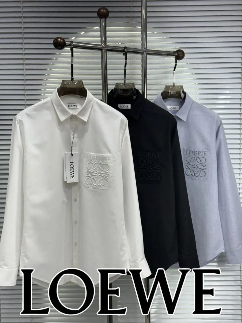 loewe White Embroidry Logo Premium Shirt Secondary image