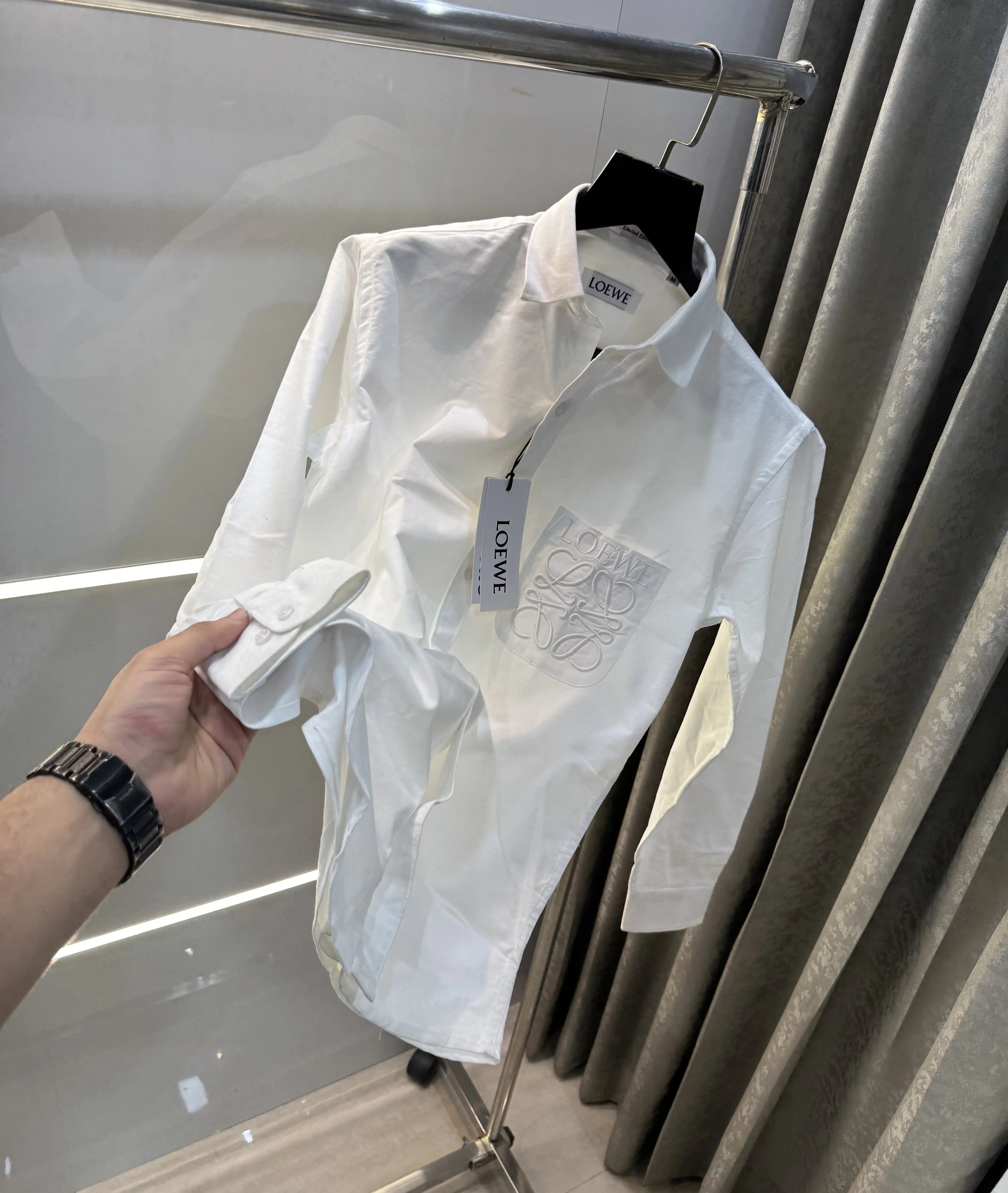 loewe White Embroidry Logo Premium Shirt Main image