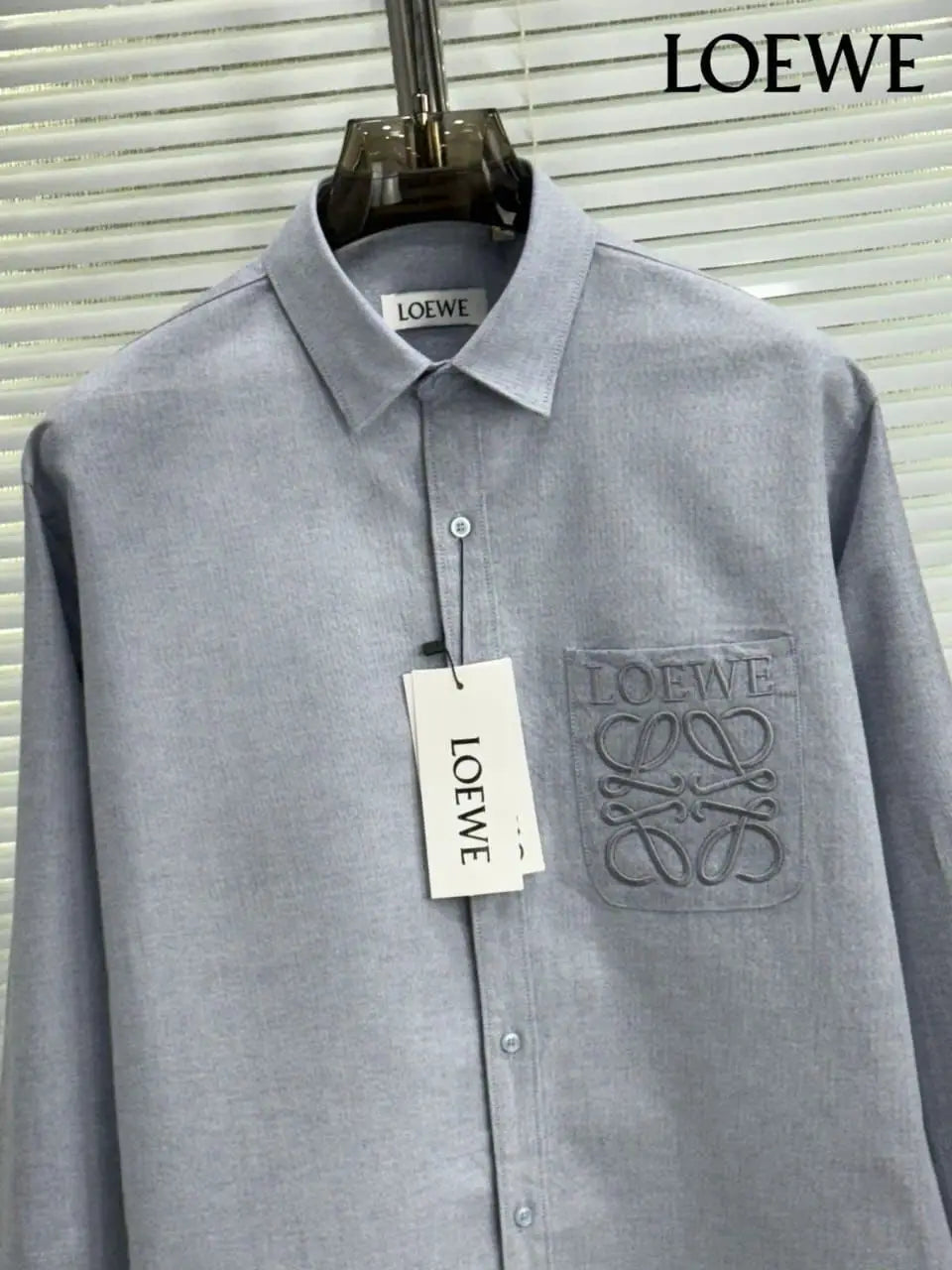 loewe Sky Blue Embroidry Logo Premium Shirt Main image