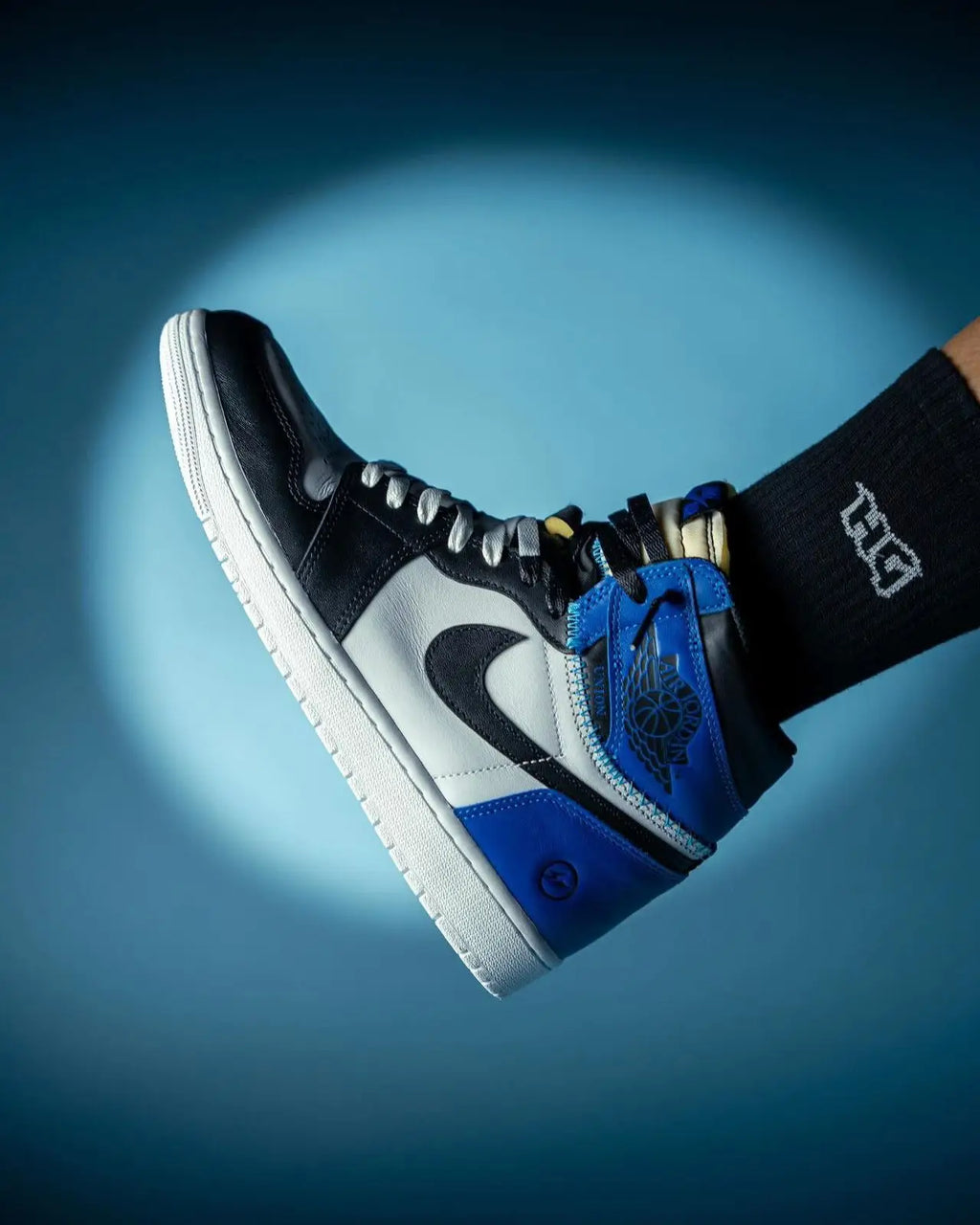 Nike Air Jordan 1 High Fragment X Union LA OG WHITE BLUE (SEMI UA)(FIX)