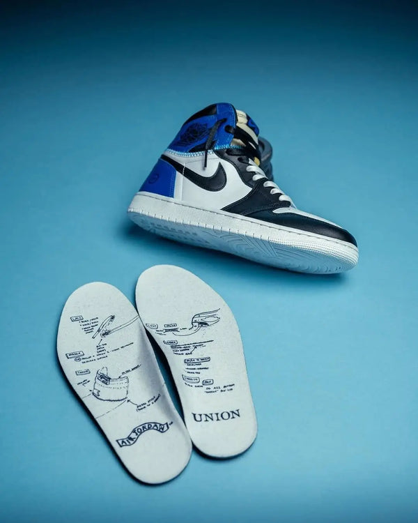 Nike Air Jordan 1 High Fragment X Union LA OG WHITE BLUE (SEMI UA)(FIX)