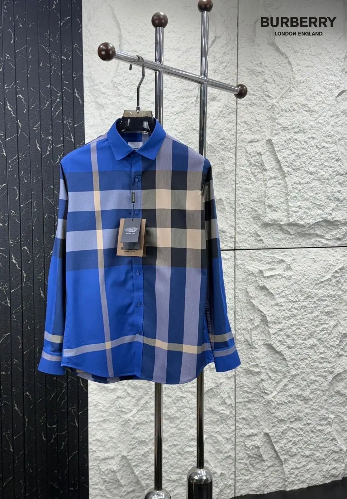 Burberr y Design 4 Checks Premium Shirt With Original Bo_-x Packing Main image