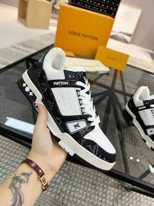 Louis Vuitton LV Trainer BLACK DENIM Women s