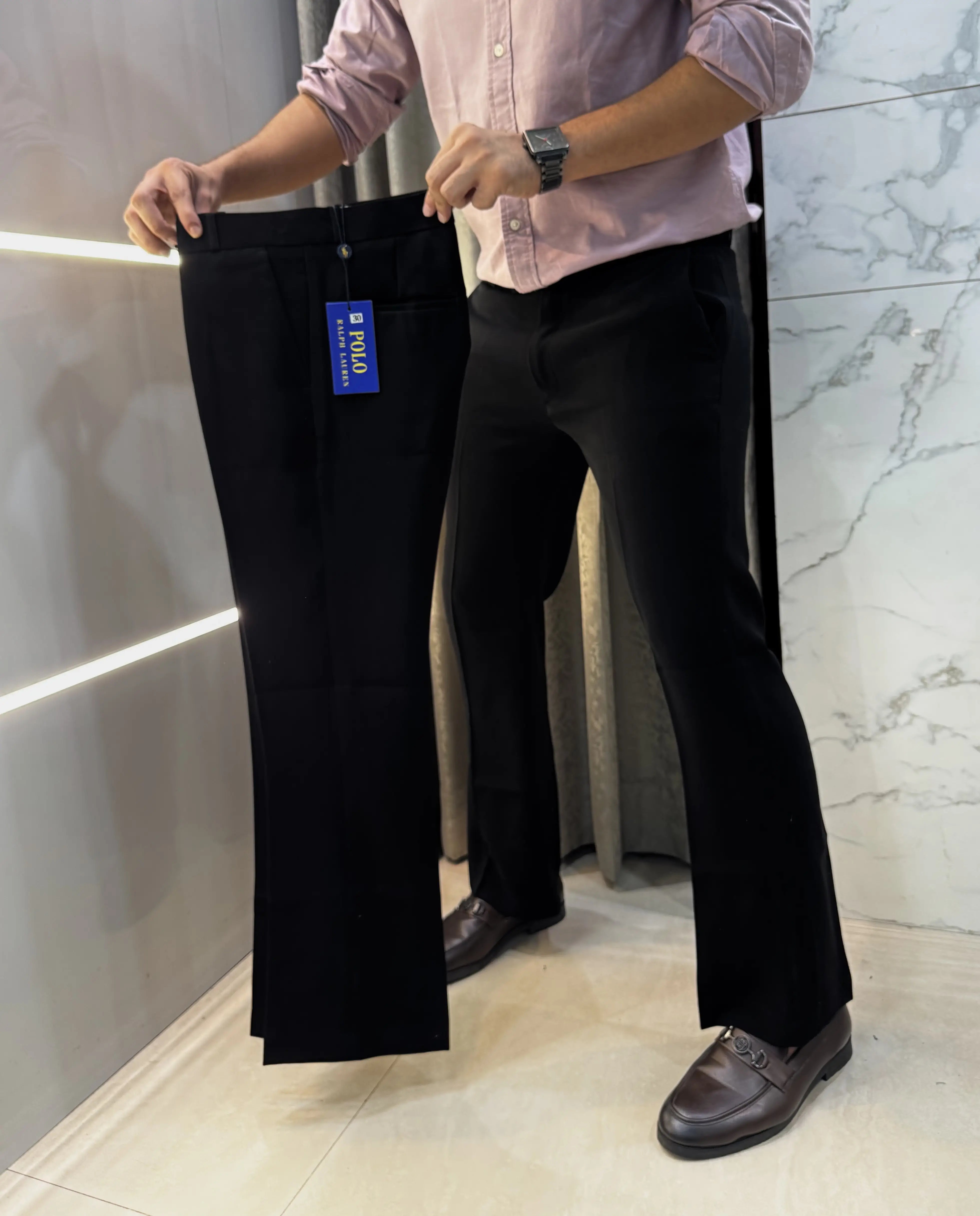 Ralp h  Lauren Jet Black Imported Boot Cut Trouser Secondary image