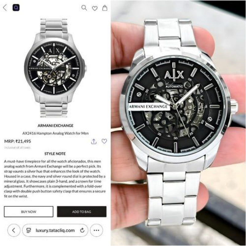 Armani Exchange Skeleton Automatic Main image