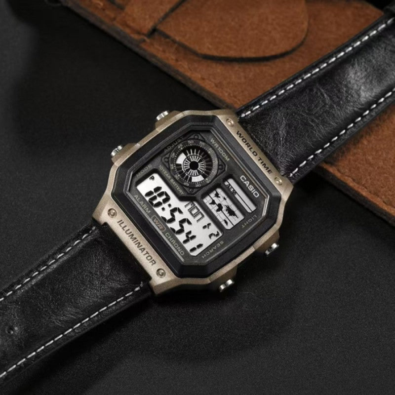 CASIO 1200 leather strap metal body Main image