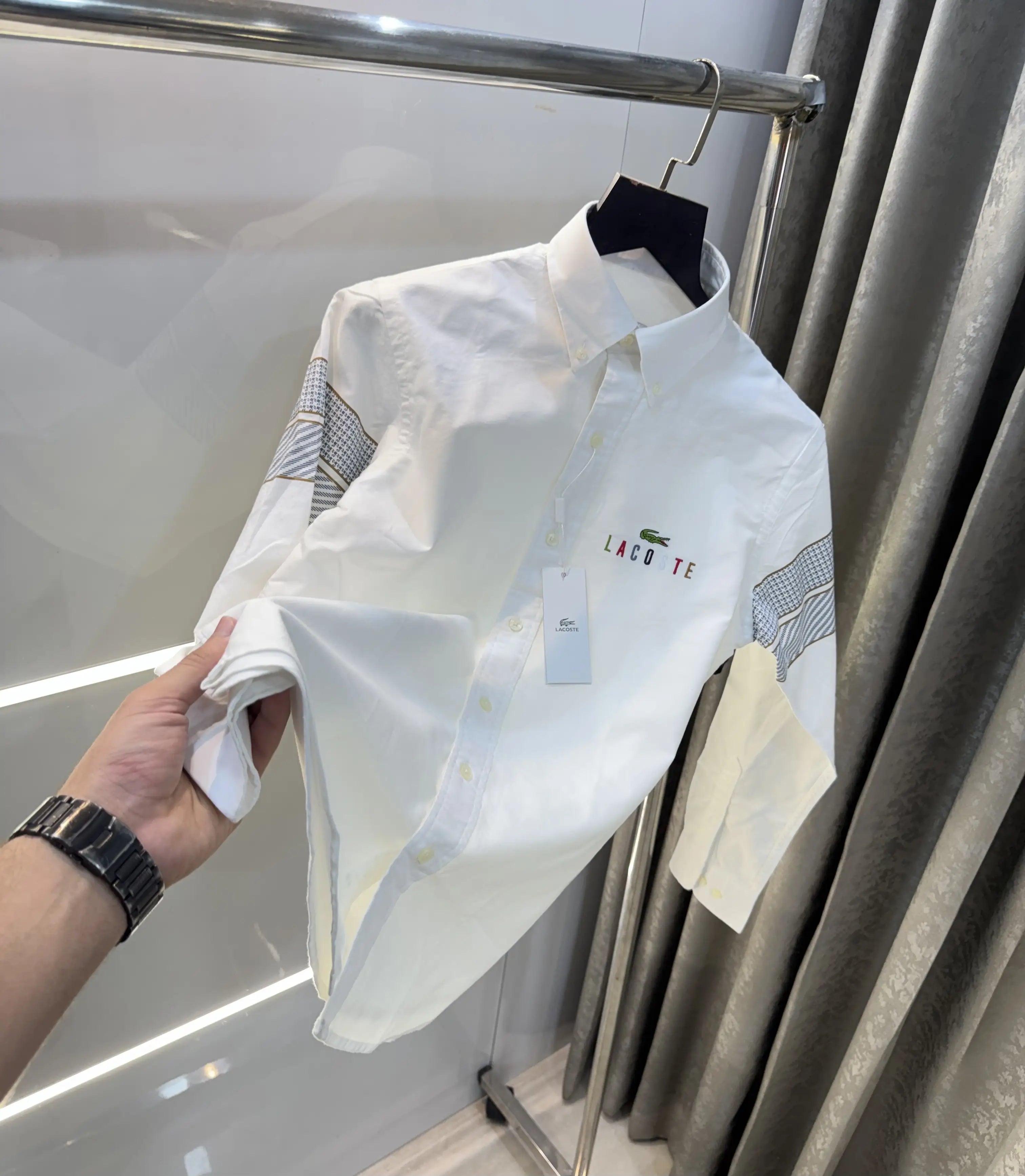 Lacost e White Logo Work Premium Shirt Main image