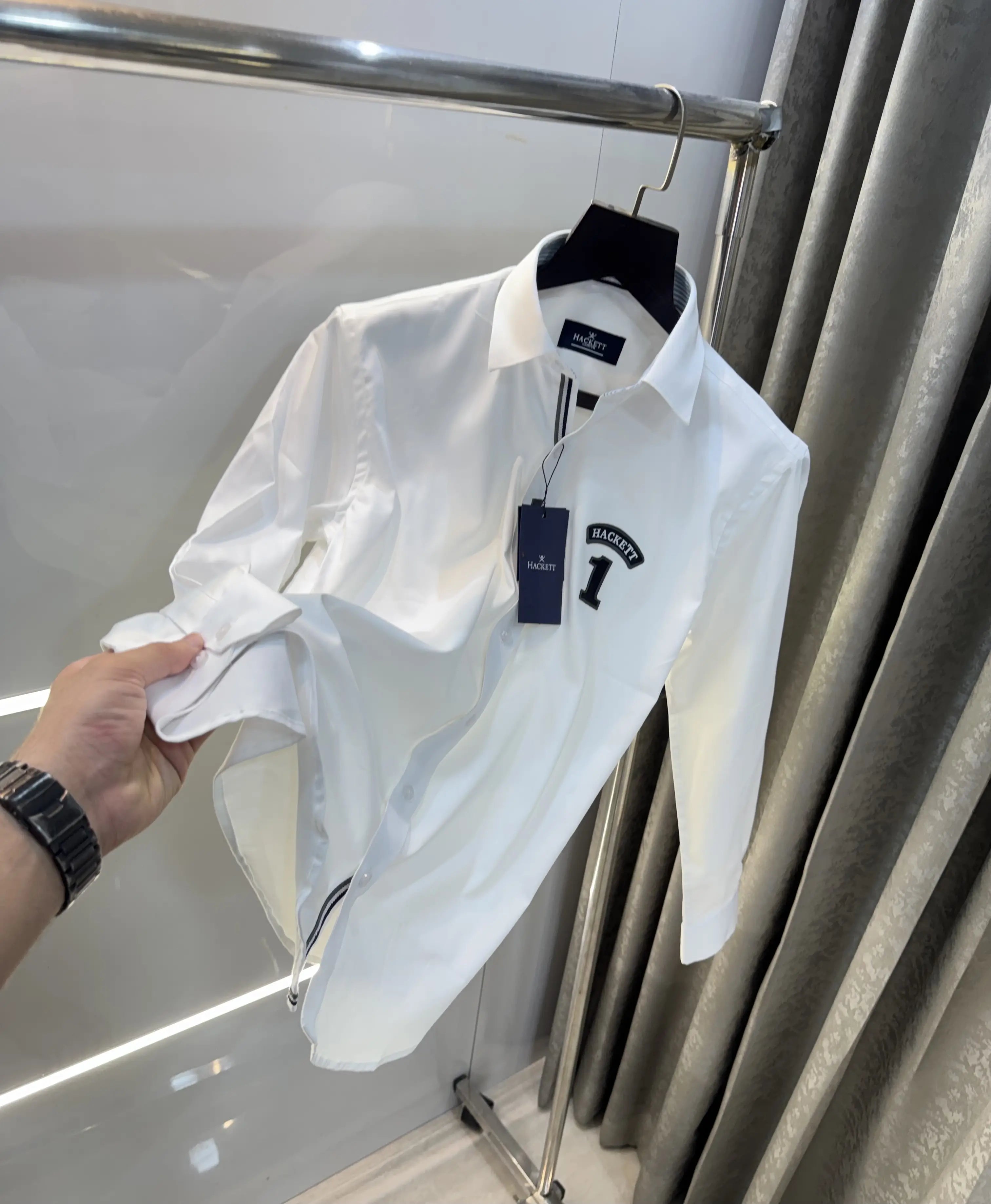Hacket White Logo Work Premium Shirt Main image