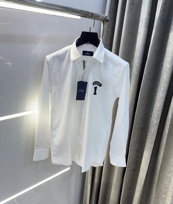 Hacket White Logo Work Premium Shirt