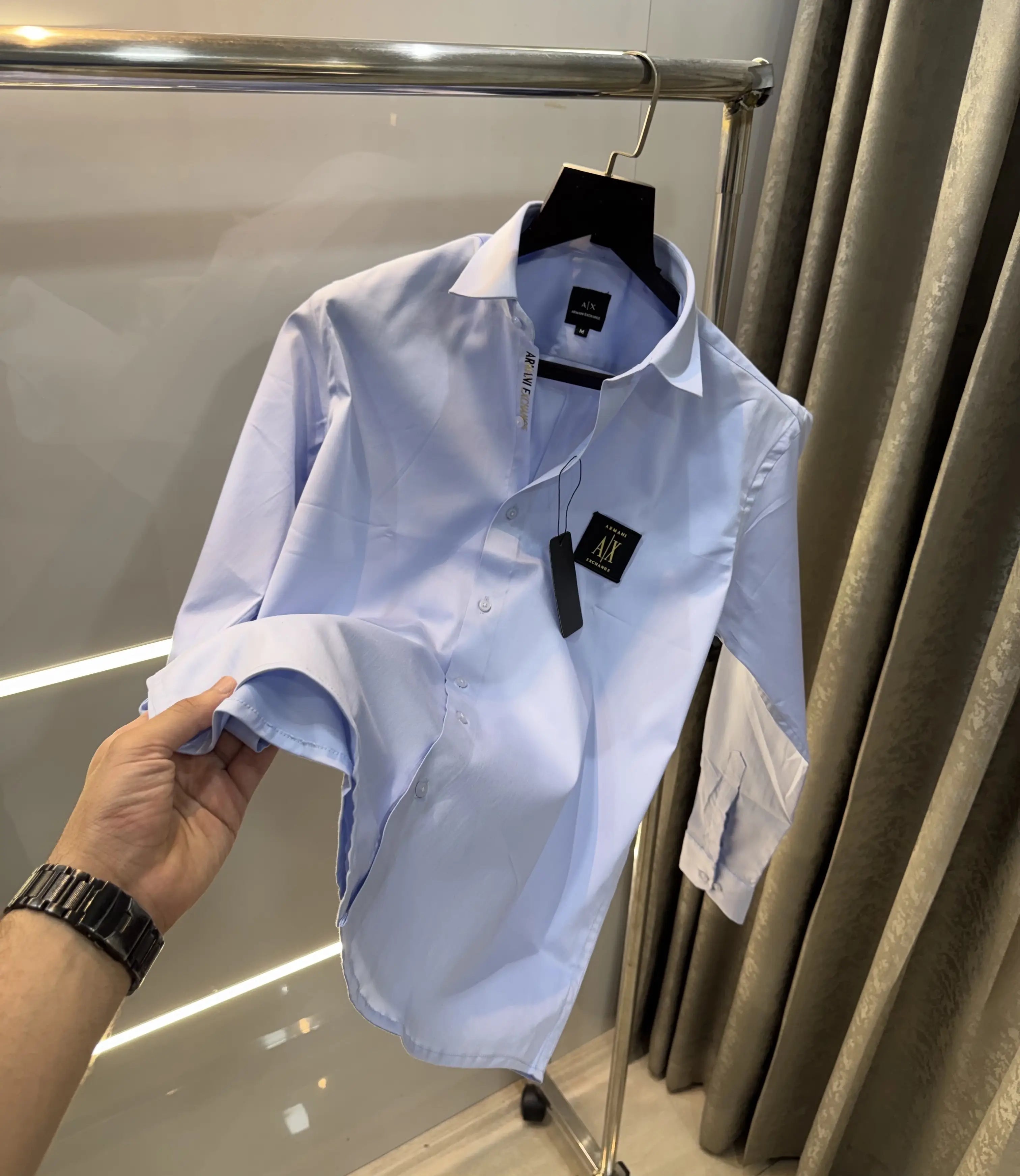 Arman i Exchange Sky Blue Logo Work Premium Shirt Main image