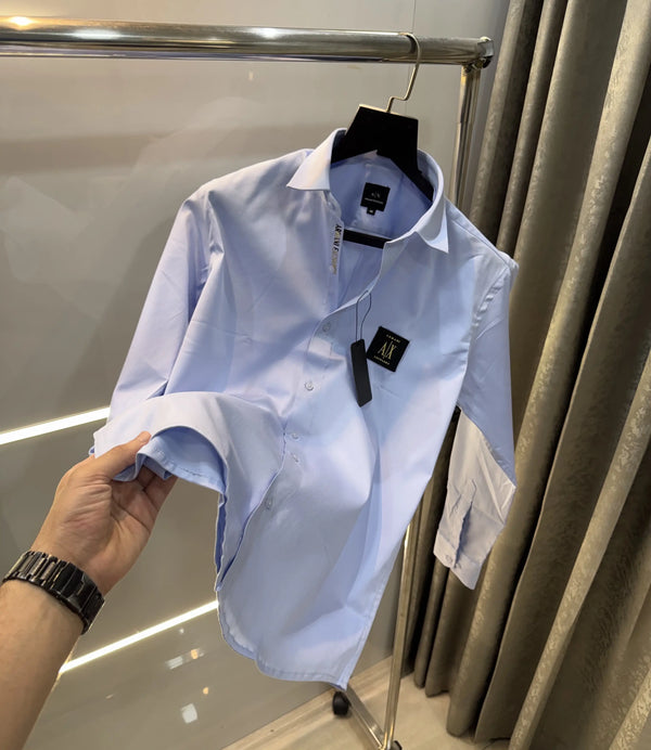 Arman i Exchange Sky Blue Logo Work Premium Shirt