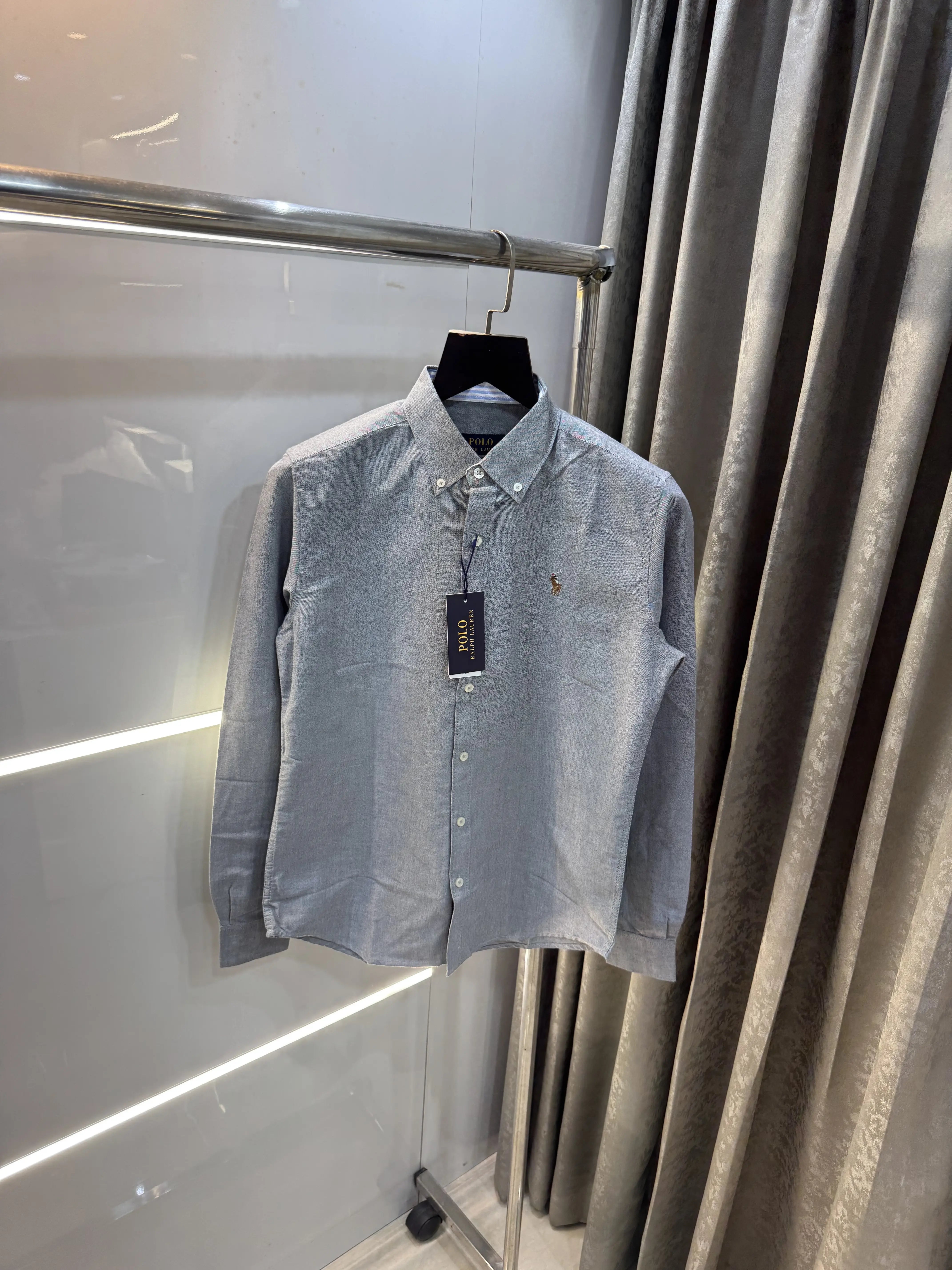 Ralph  Lauren Grey Embroidry Logo Premium Shirt Secondary image