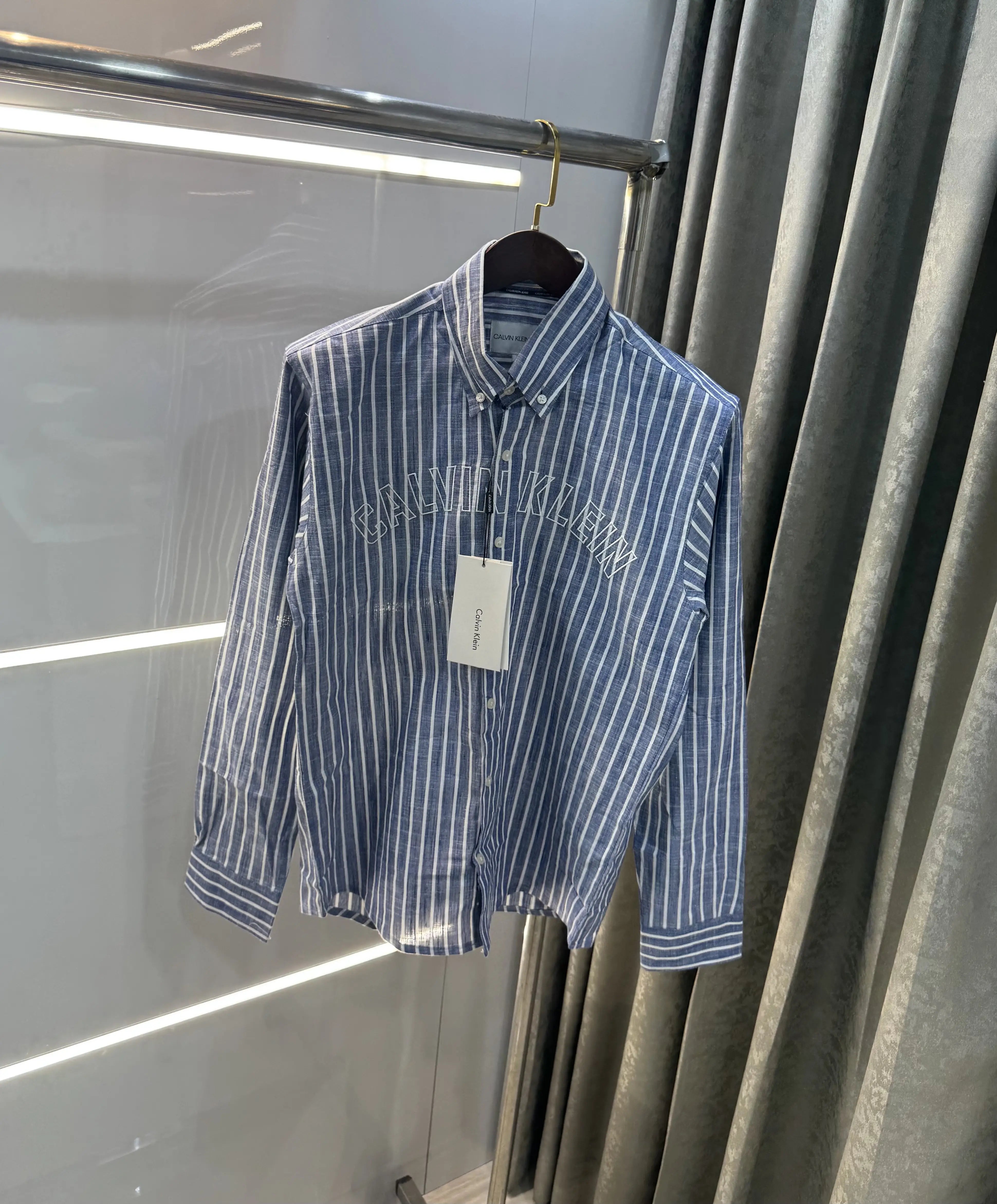 Calvin Klein Indigo Blue Stripes Premium Shirt Secondary image