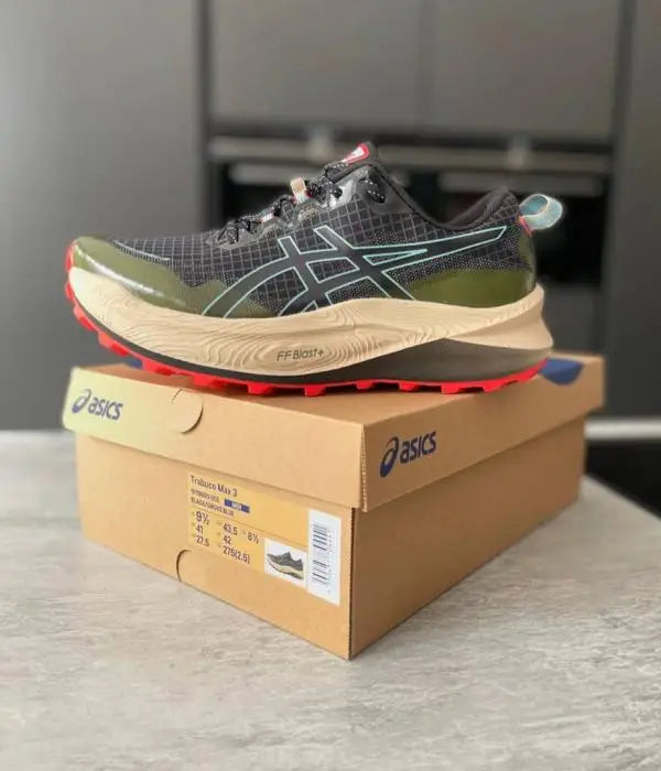 Asics Trabuco Max Black Green Shoes