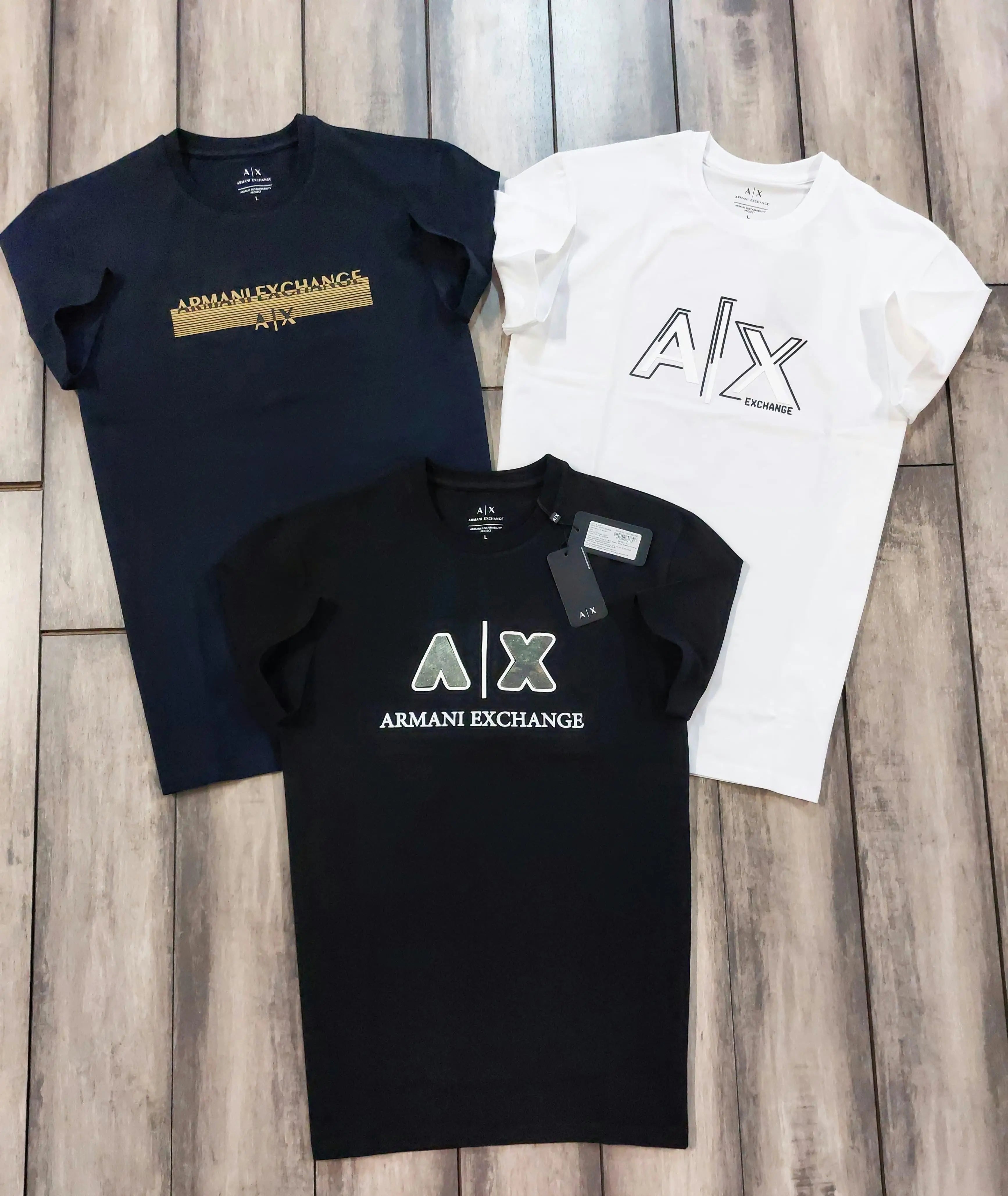 Arman i Exchange Black Logo Print Imported T-Shirt