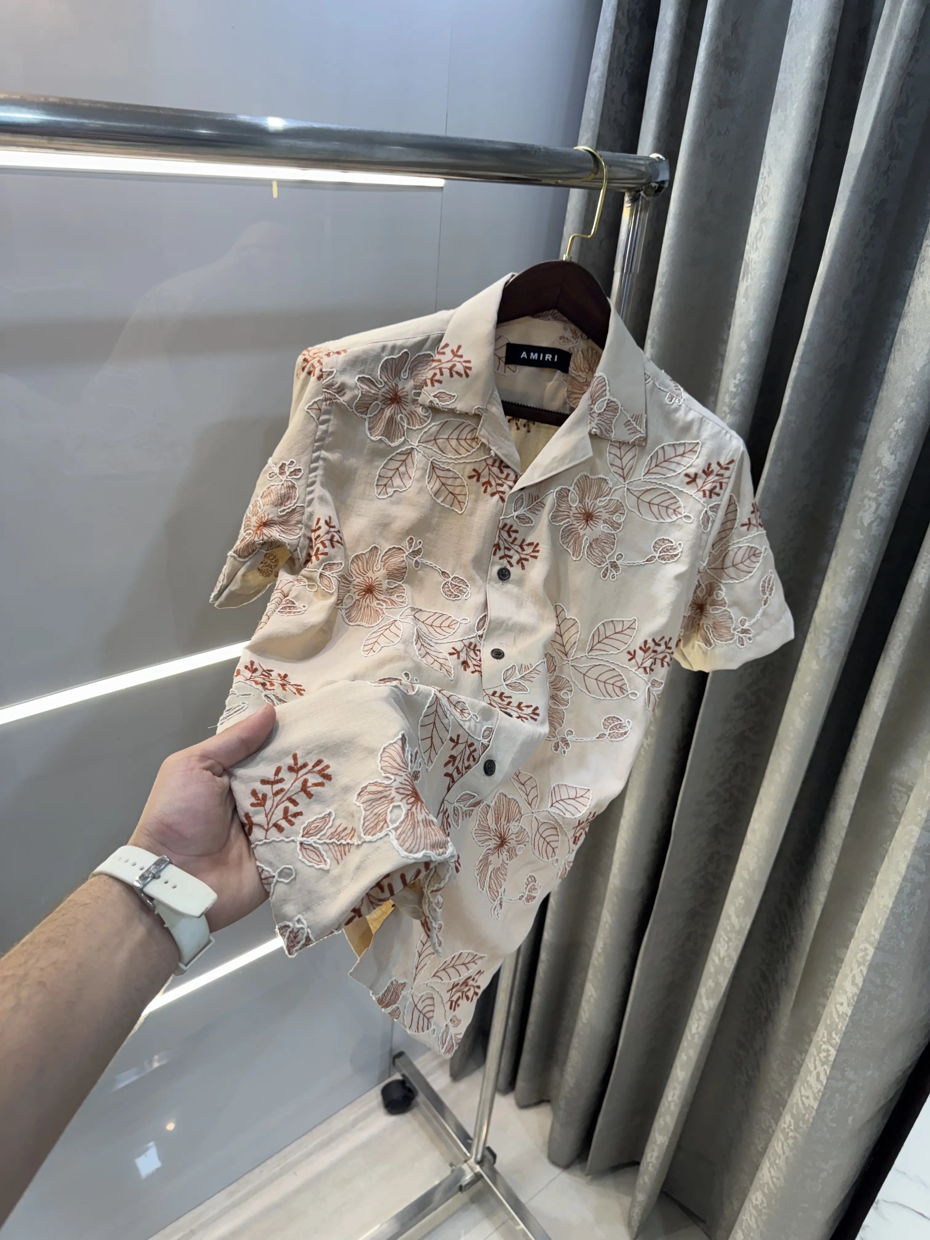 Amiri Cream Designer Premium Shirt Secondary image