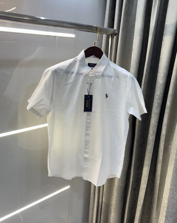Ralph  Lauren White Premium Linen Shirt
