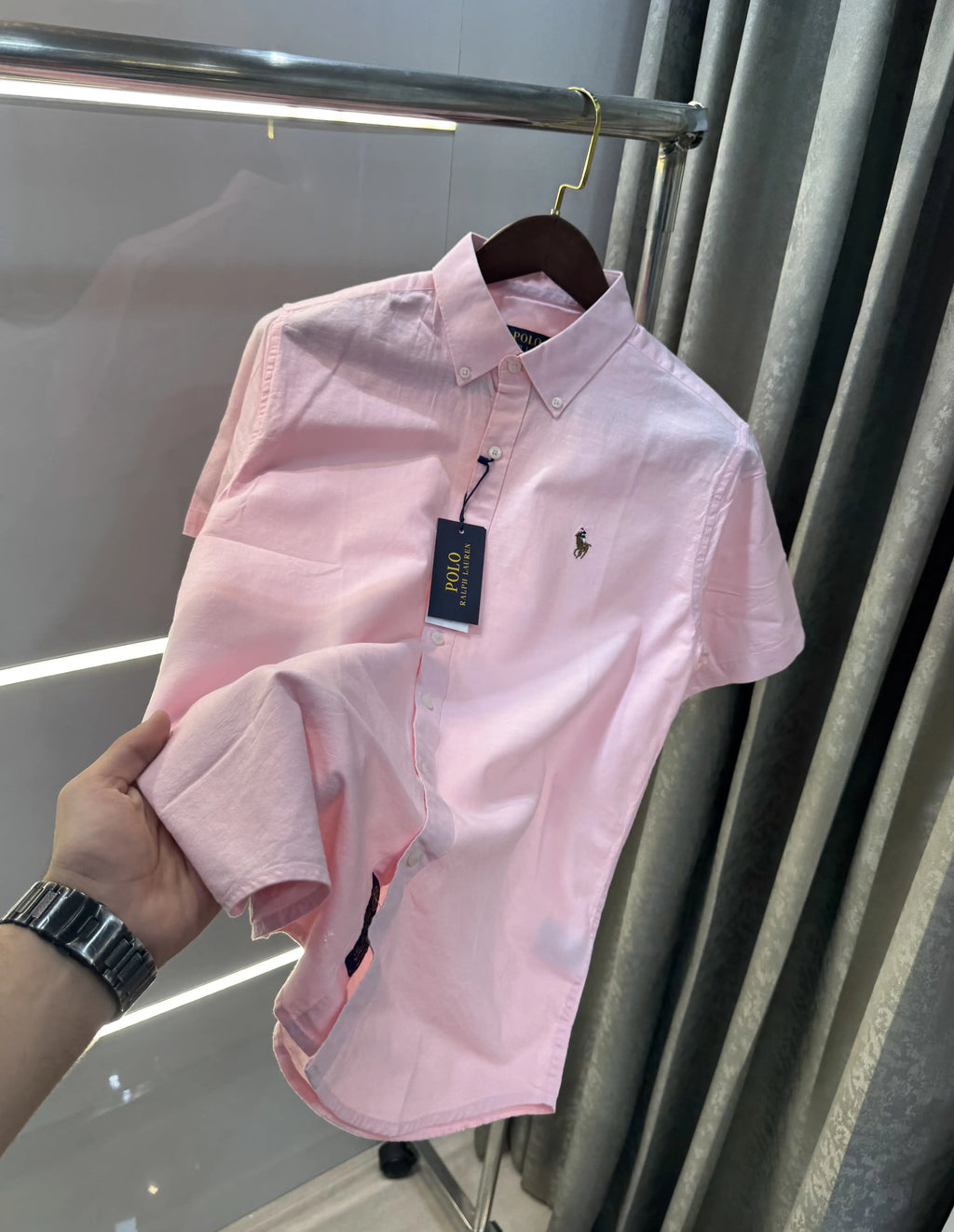 Ralph  Lauren Pink Premium Linen Shirt
