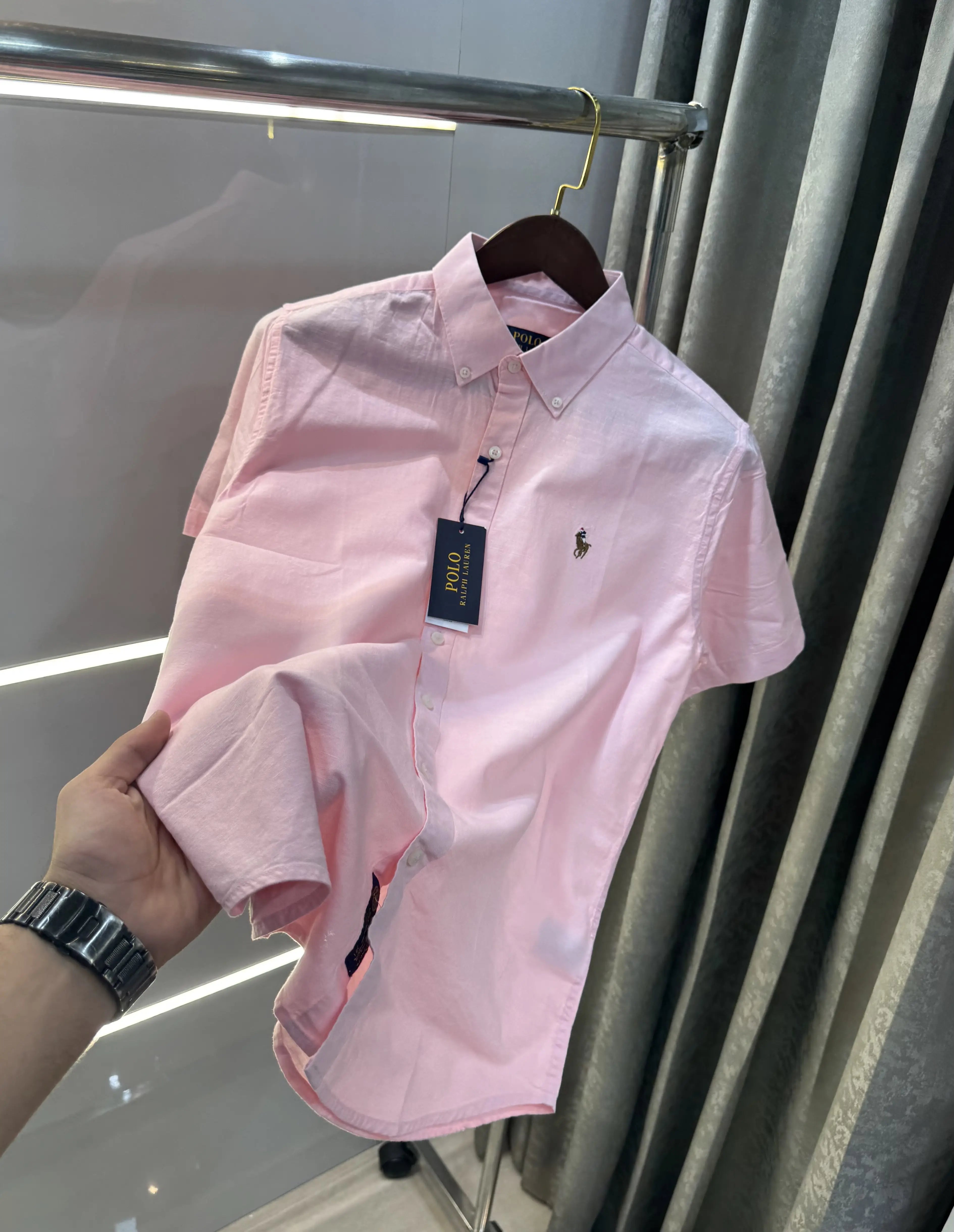 Ralph  Lauren Pink Premium Linen Shirt Main image