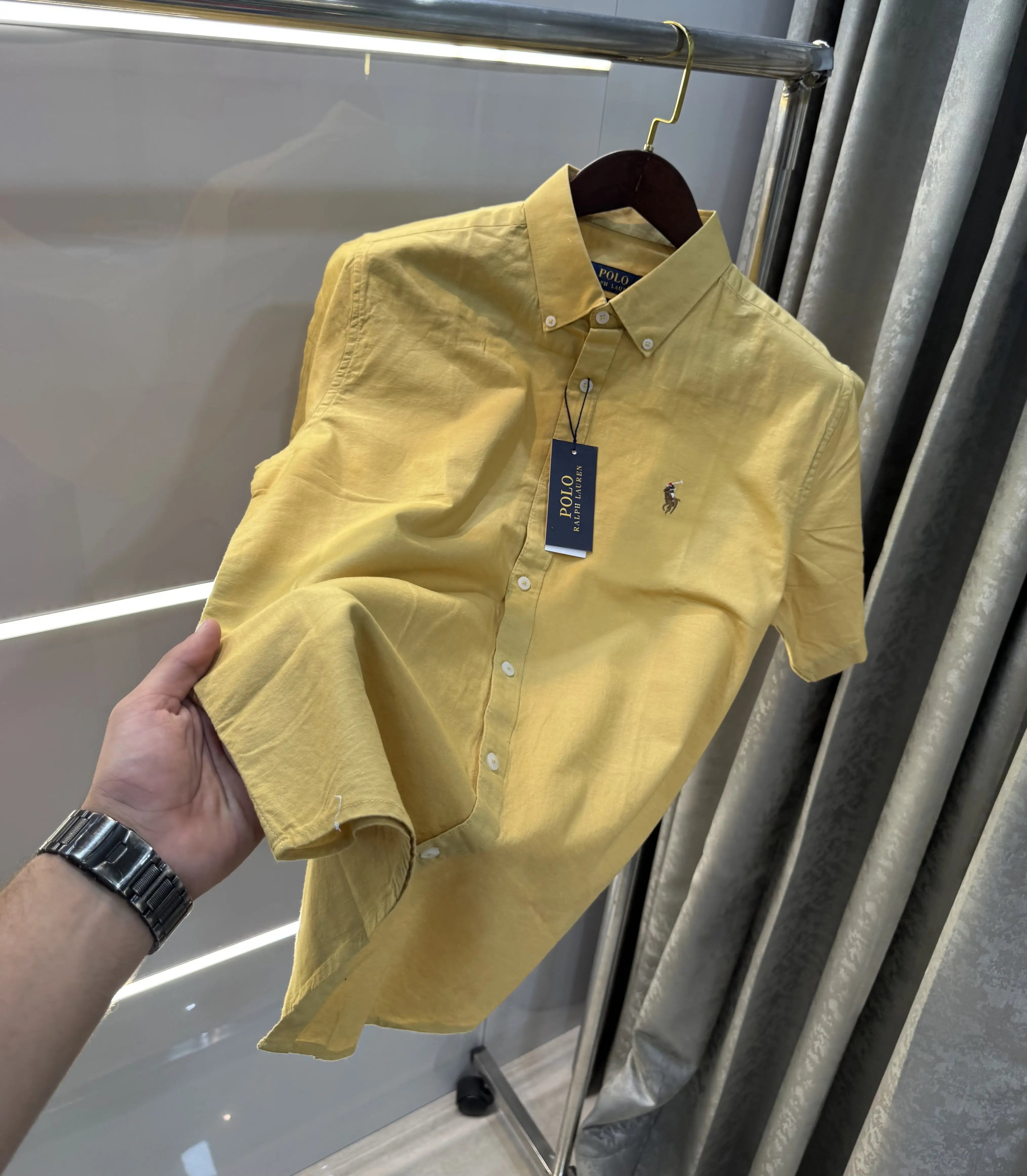 Ralph  Lauren Mustard Premium Linen Shirt Main image