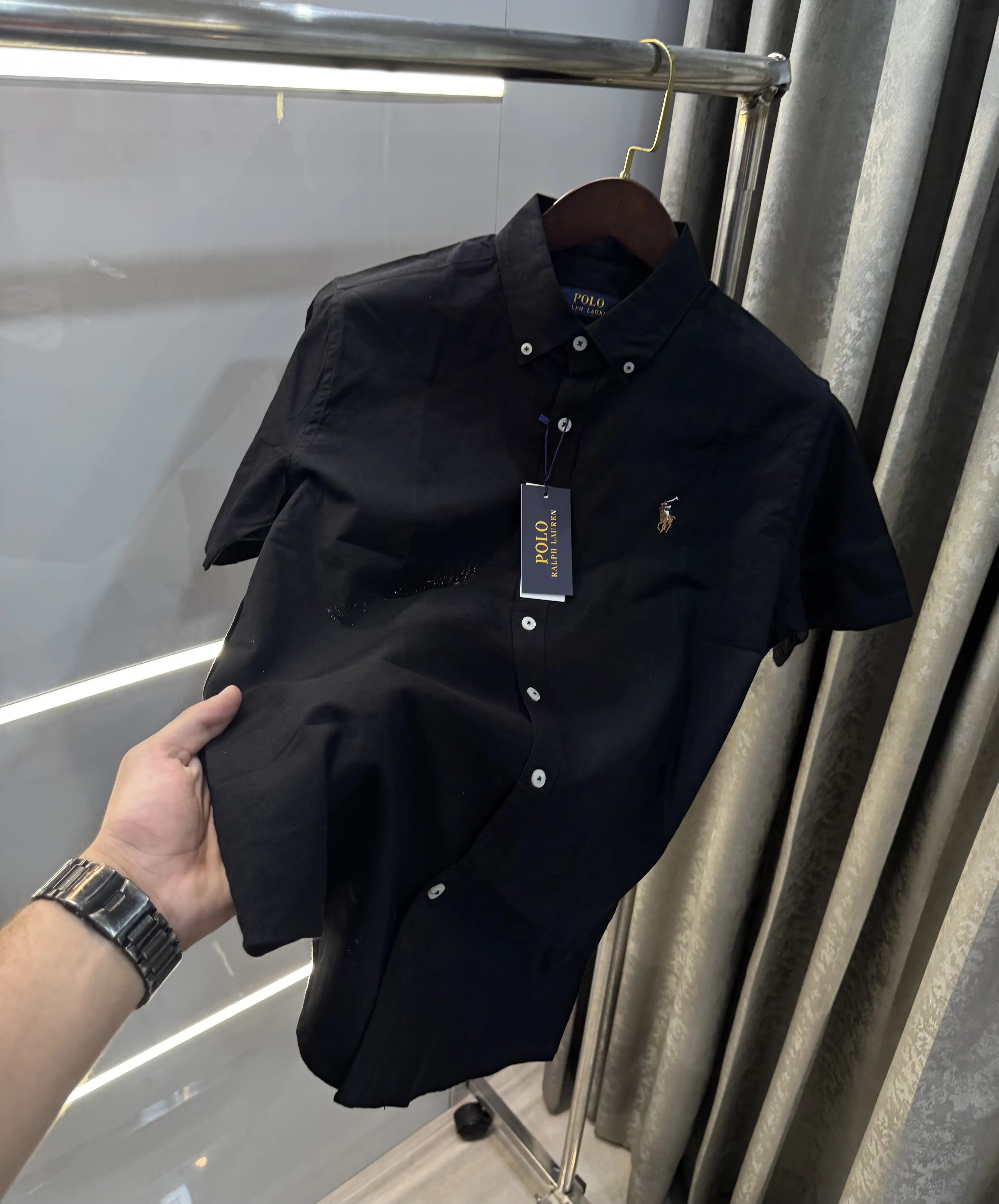 Ralph  Lauren Black Premium Linen Shirt Main image