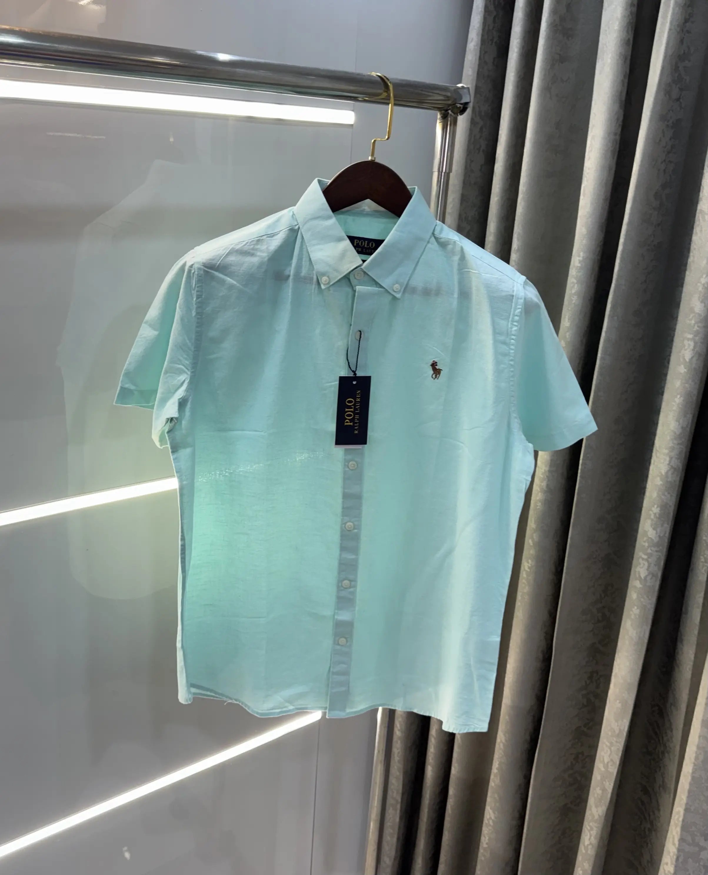 Ralph  Lauren Aqua Green Premium Linen Shirt Secondary image