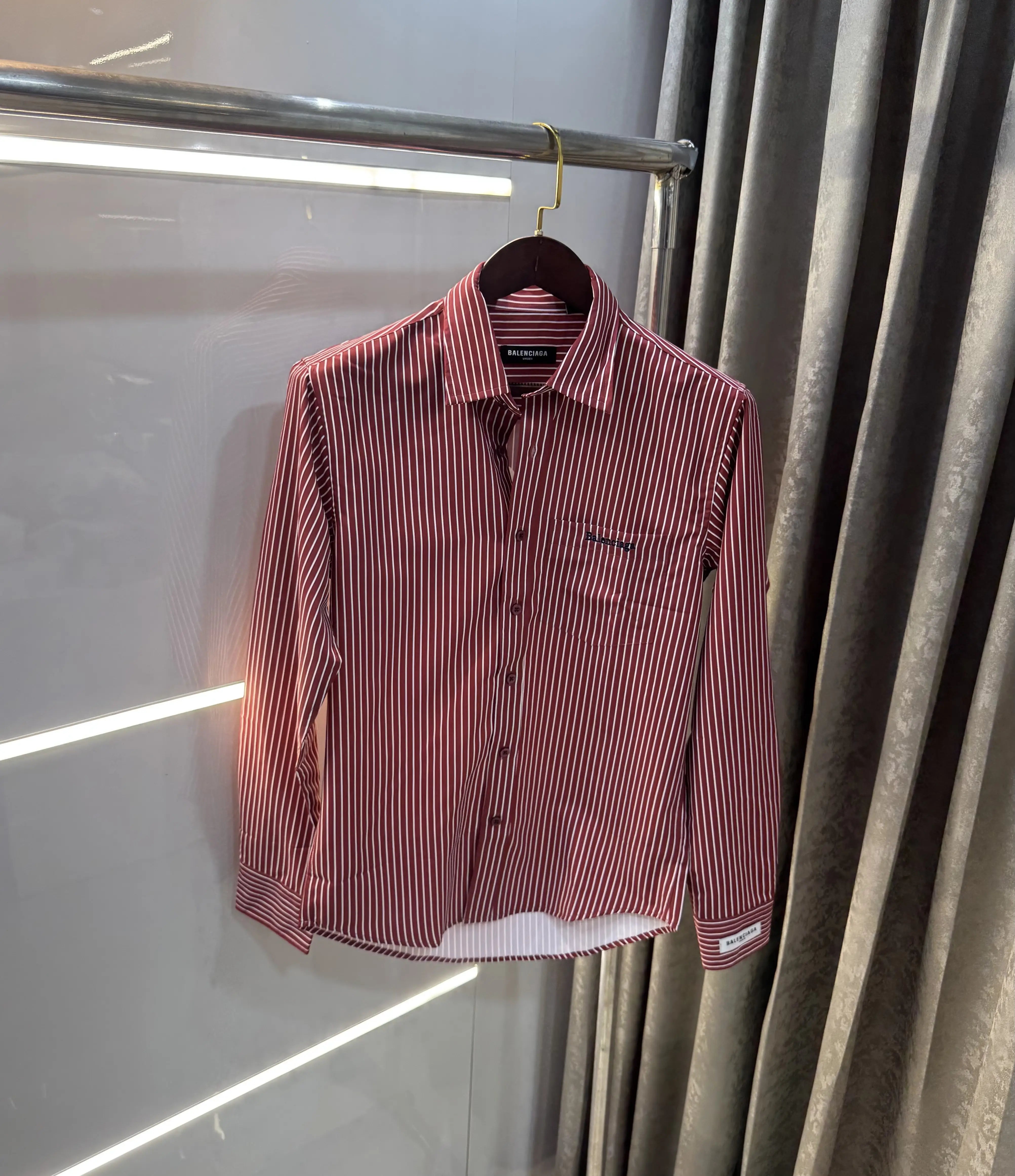 Balenciaga Red Stripes Premium Shirt Secondary image