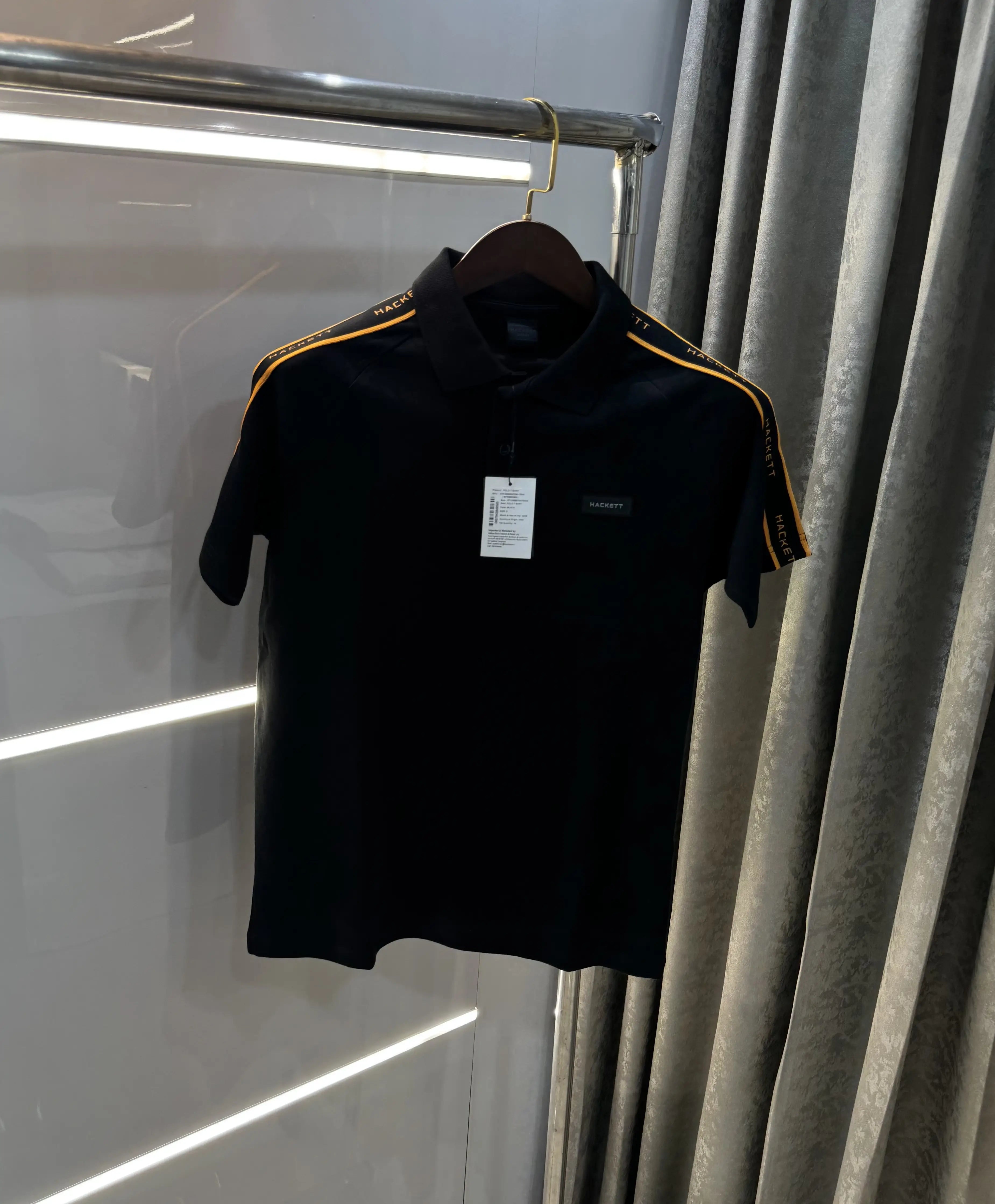 Hacket Black Logo Work Premium Polo T-Shirt