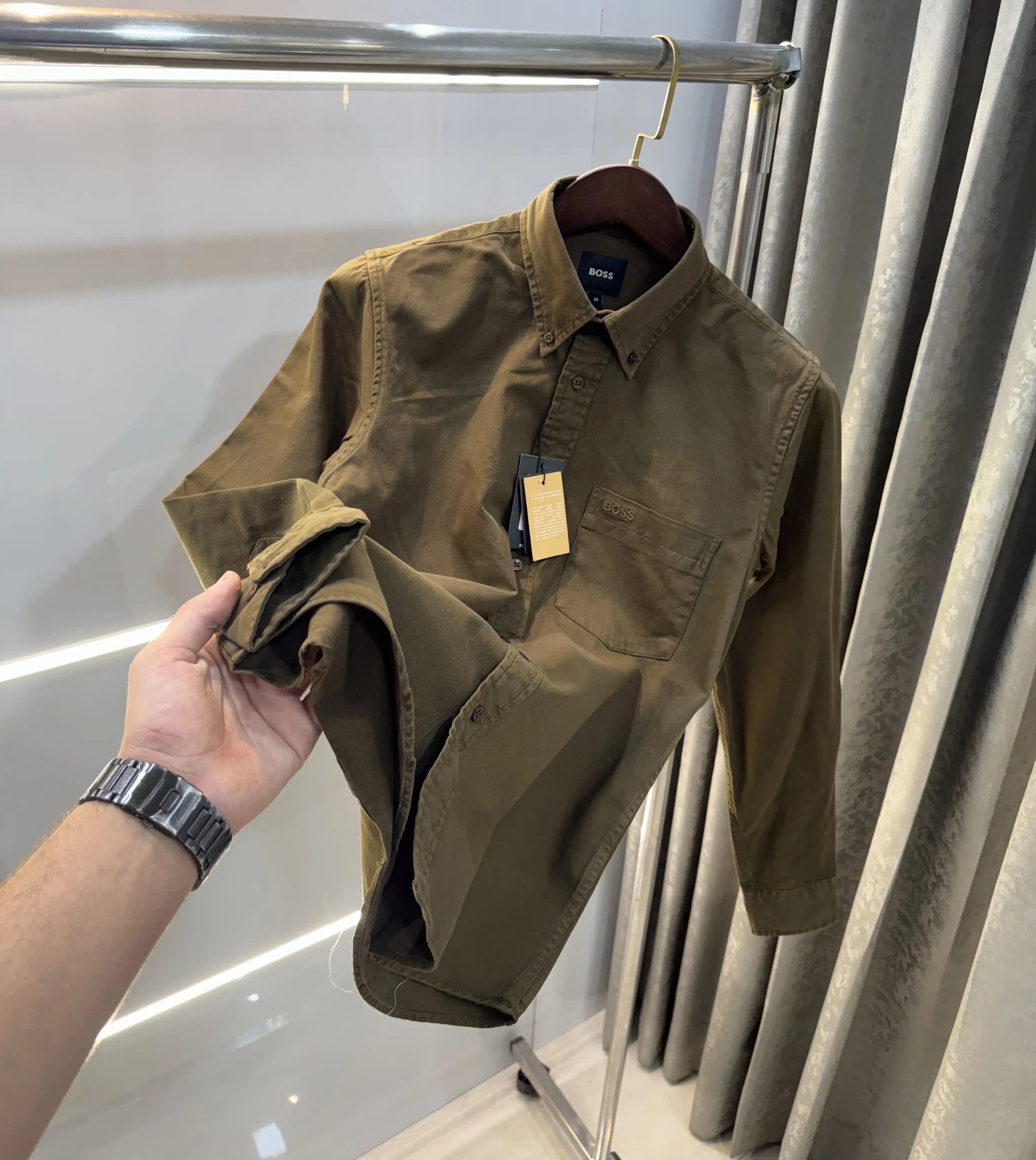 Hugo Boss Brown Logo Work Premium Shirt Main image