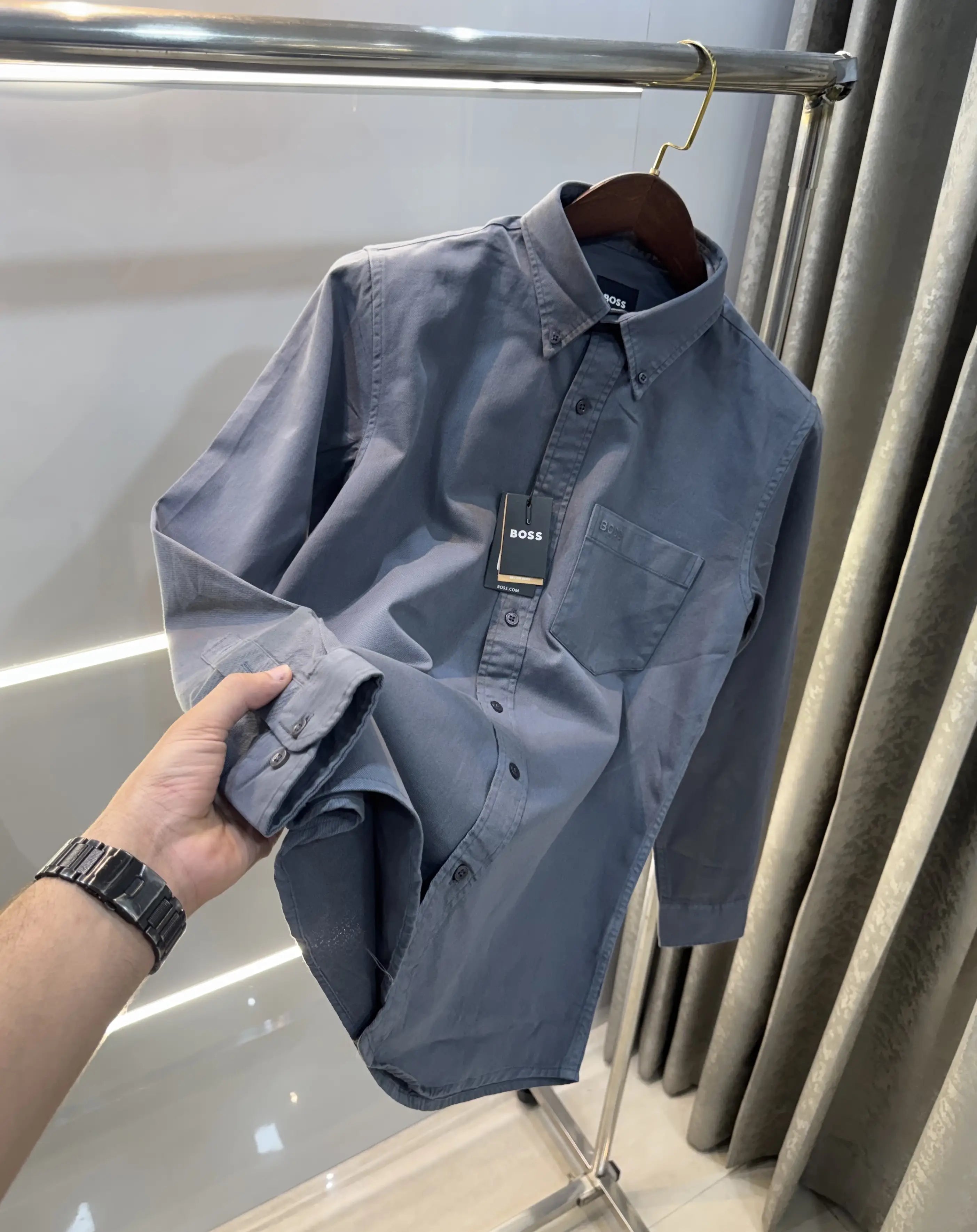 Hugo Boss Light Grey Logo Work Premium Shirt Main image