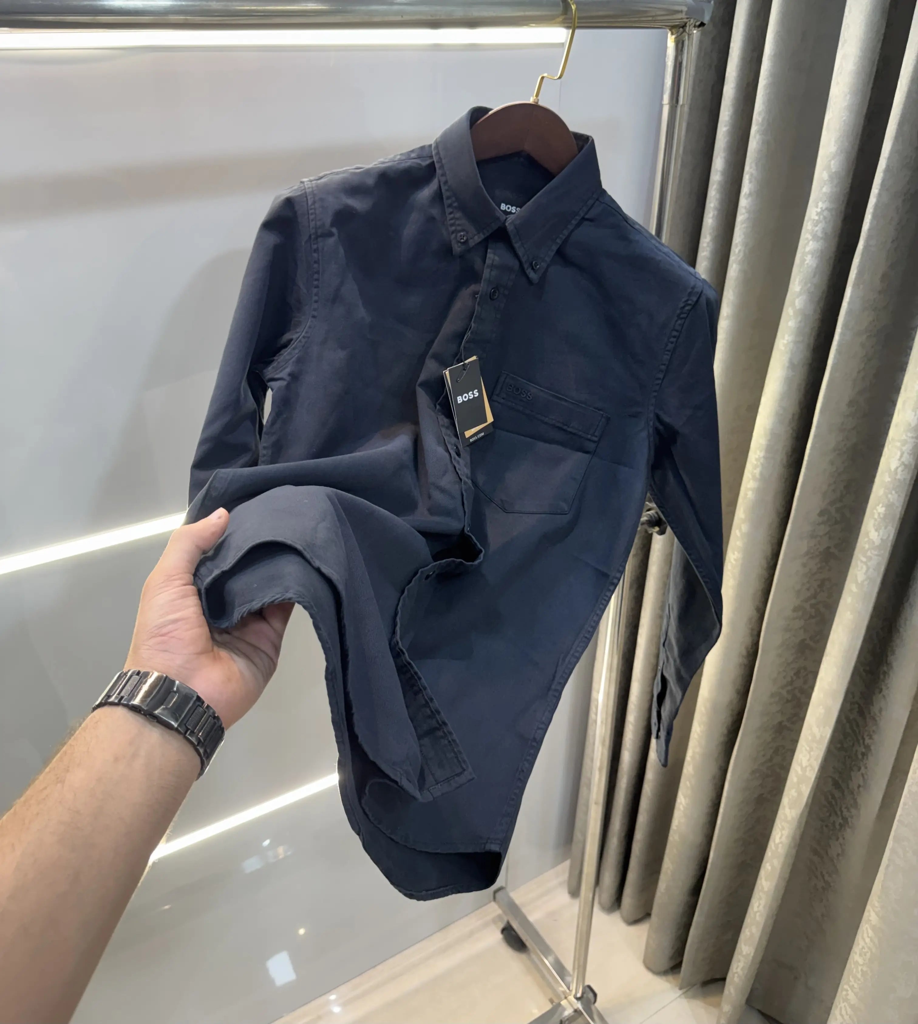 Hugo Boss Dark Grey Logo Work Premium Shirt Main image
