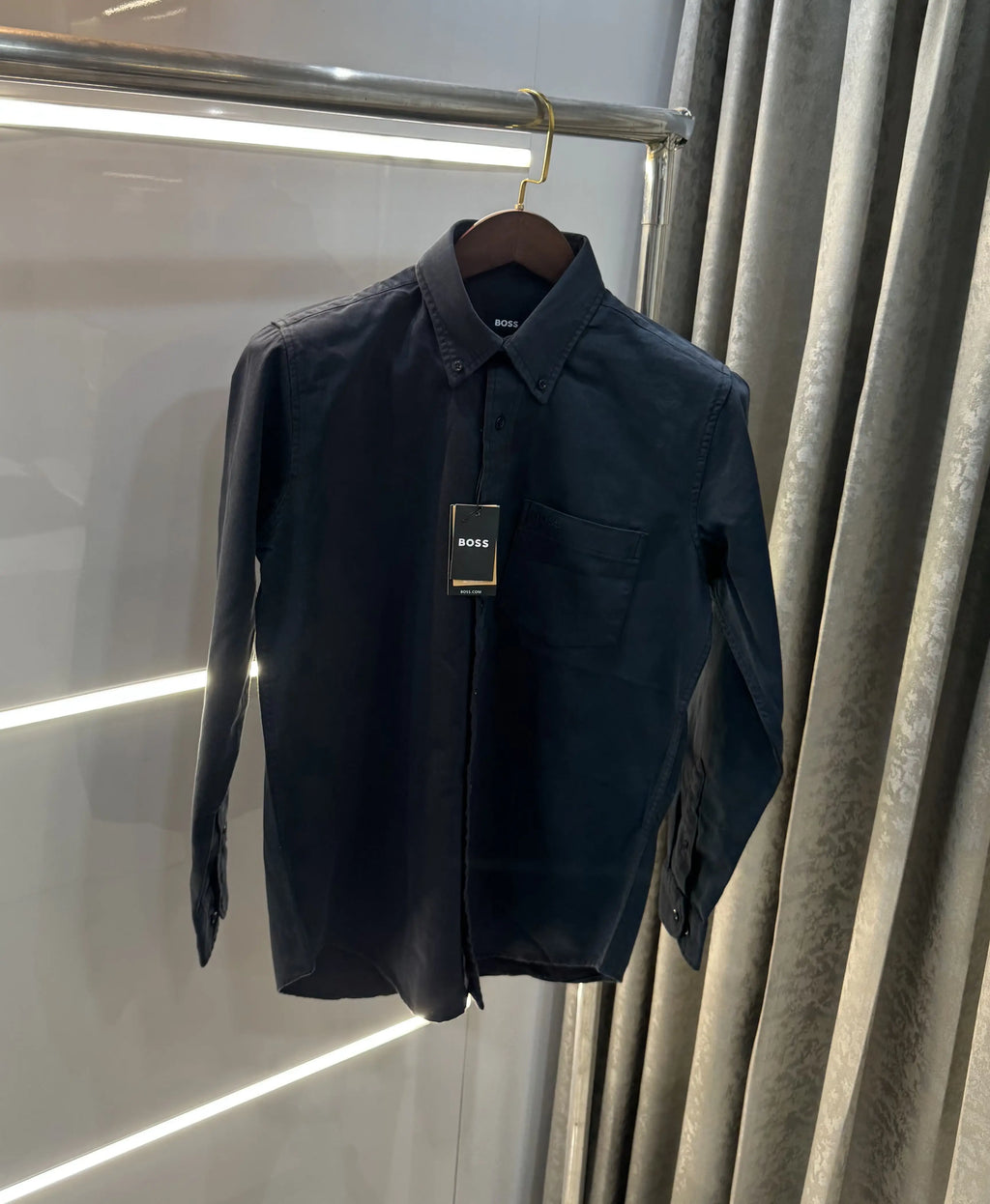 Hugo Boss Dark Grey Logo Work Premium Shirt