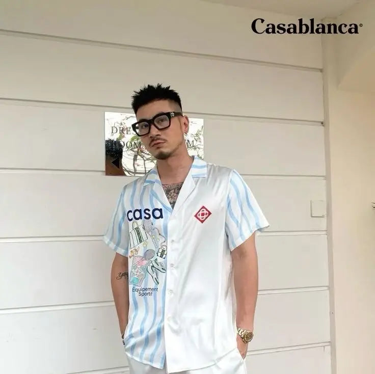 Casablanca White Premium Loose Fit Shirt Main image