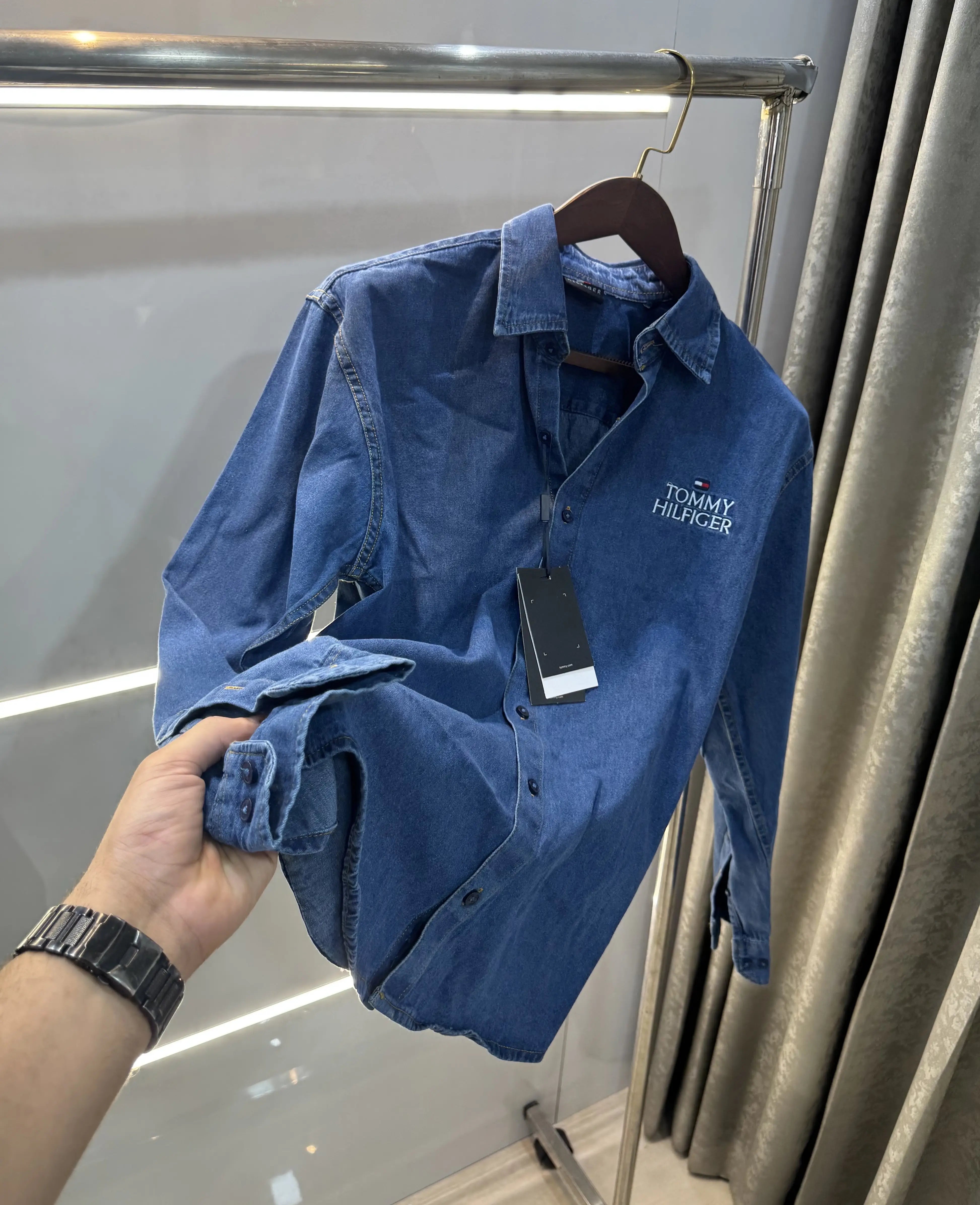 Tommy Hilfiger Dark Blue Logo Work Premium Shirt Main image