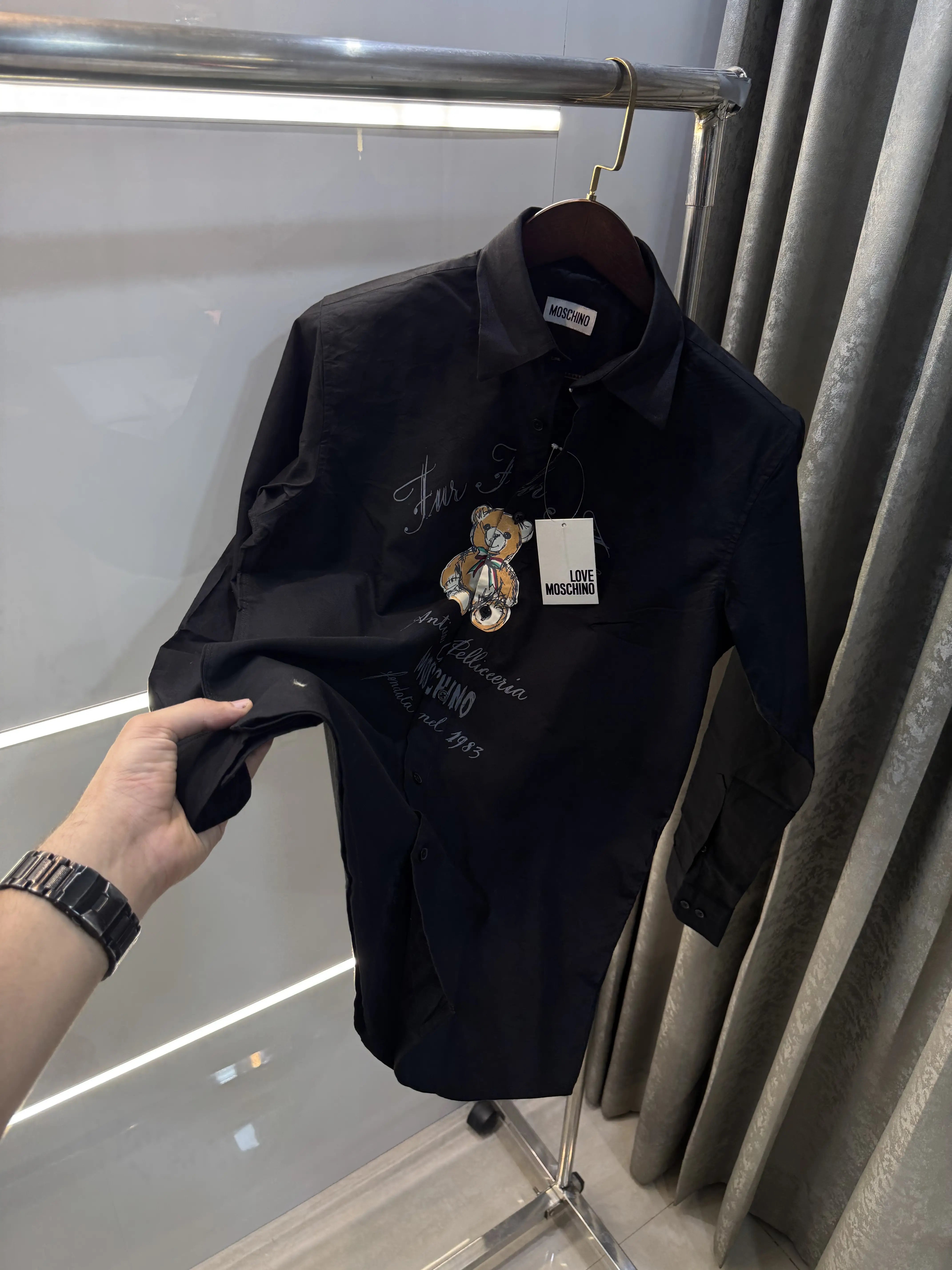 Moschino Black Logo Work Premium Shirt Main image